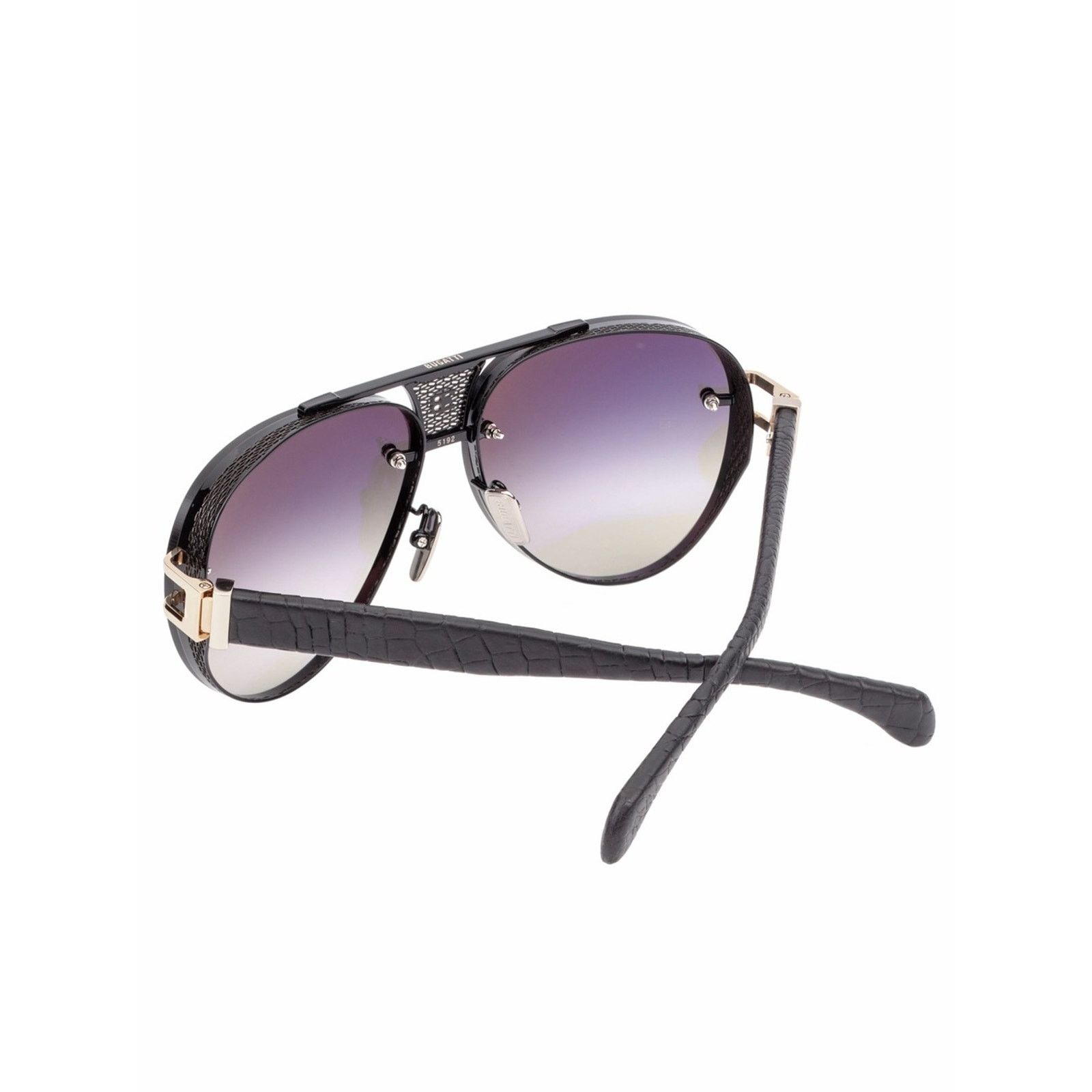 Bugatti New BUGATTI 05 BK Black Men's Aviator Sunglasses Authentic Size ONE SIZE - 8 Thumbnail