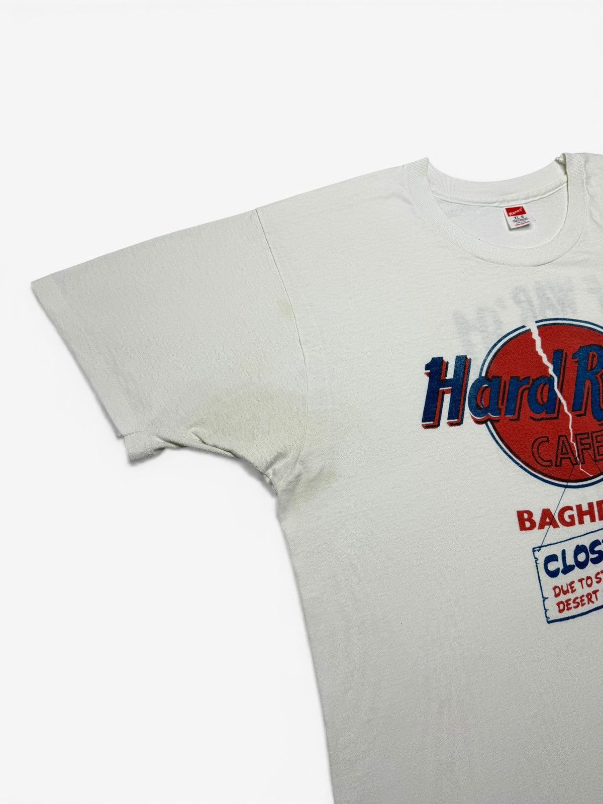 Vintage Vintage 1991 Gulf War Political Hard Rock Tee Shirt Size US XL / EU 56 / 4 - 5 Thumbnail