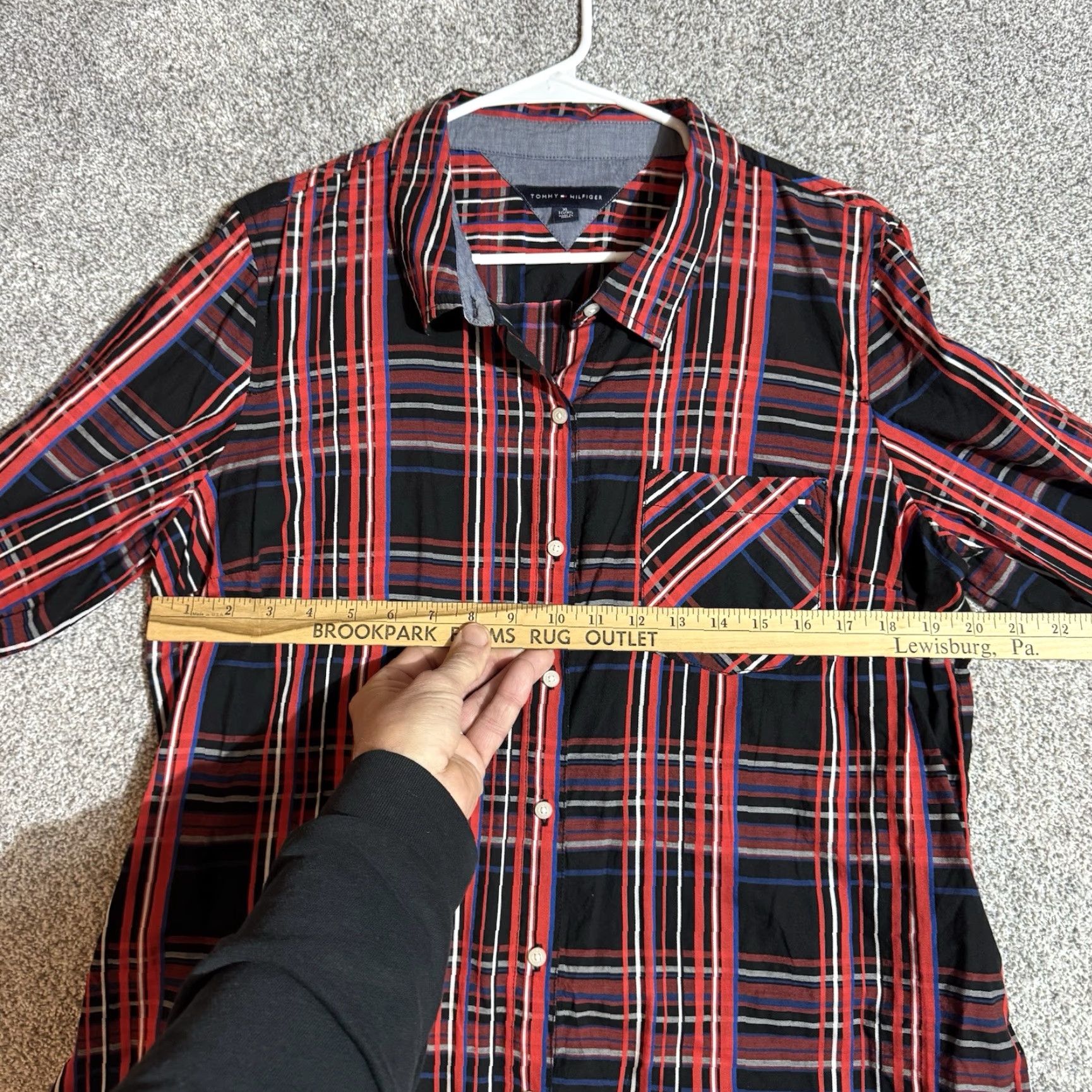Tommy Hilfiger Tommy Hilfiger Shirt Women XL Plaid Button-Up Casual Office Preppy Academia Multicolor 100% Cotton Size XL / US 12-14 / IT 48-50 - 3 Thumbnail