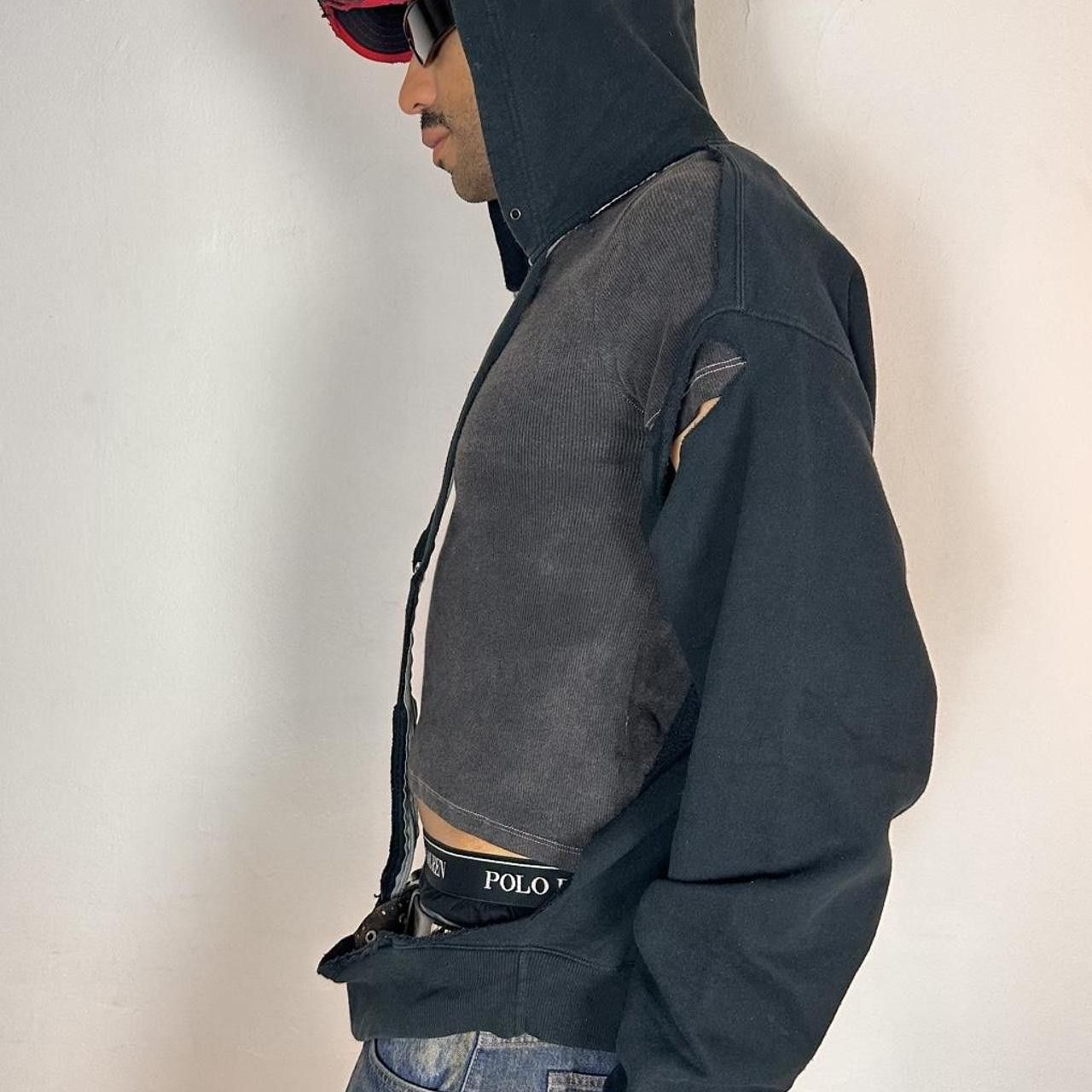 Other ASTROBOI* Champion Deconstructed Black Zip Up Hoodie _ XL Size US XL / EU 56 / 4 - 3 Thumbnail