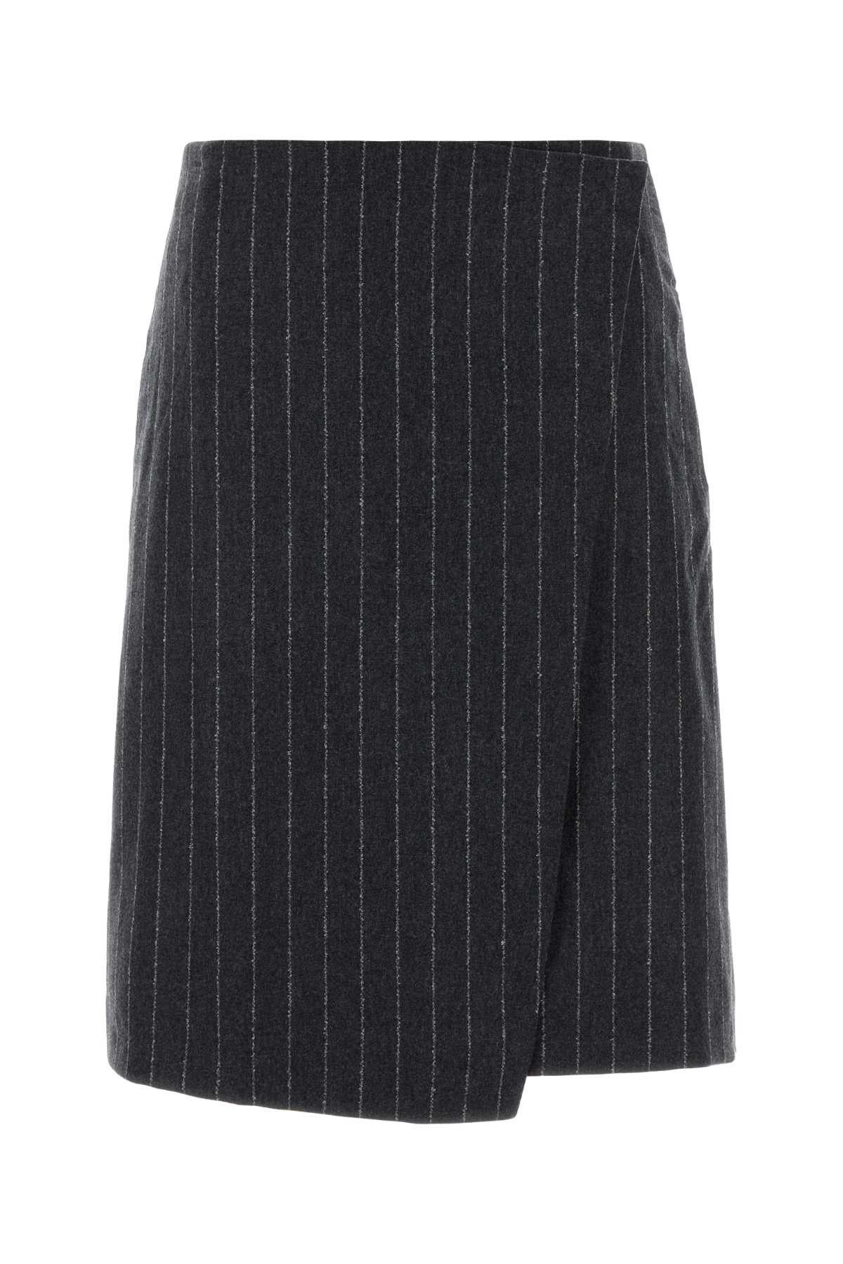 Loulou de Saison Embroidered Wool Blend Mason Skirt Size 25" / US 0 / IT 36 - 1 Thumbnail