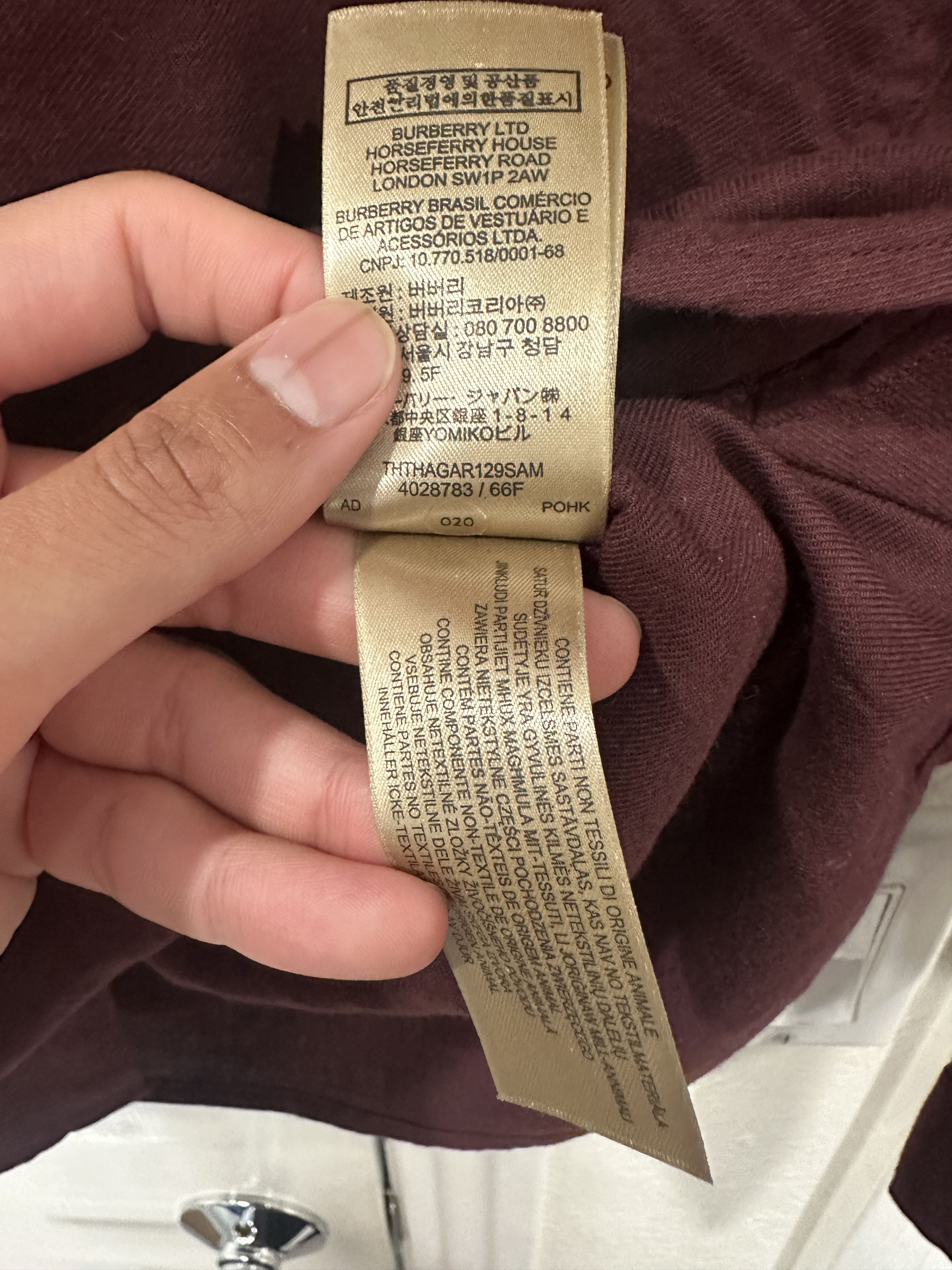 Burberry Burberry Wine Button Up Size US S / EU 44-46 / 1 - 3 Thumbnail