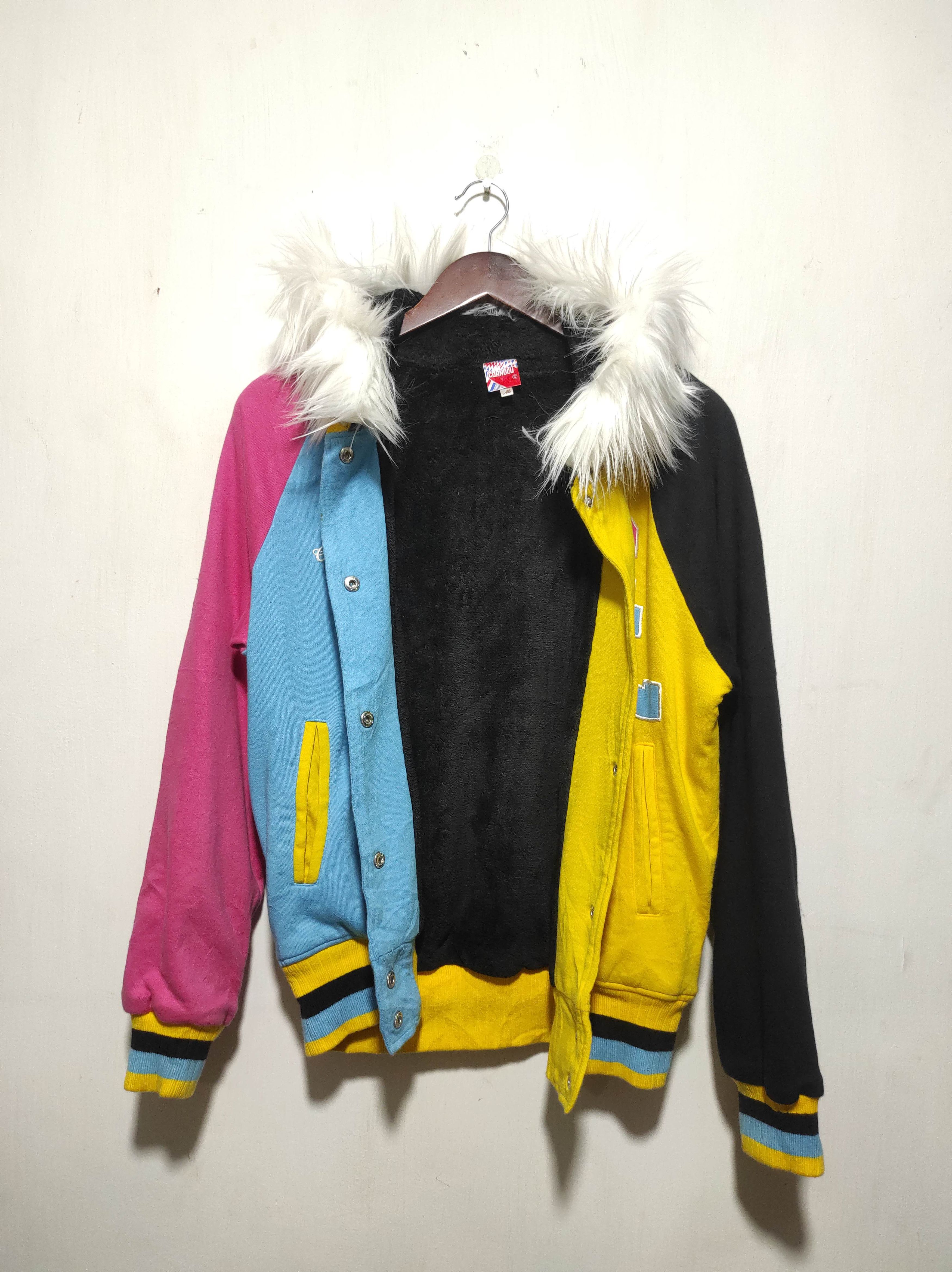 Japanese Brand Co and Lu Colorblock Fur Hoodie IfSixWasNine LGB style Size US M / EU 48-50 / 2 - 15 Thumbnail