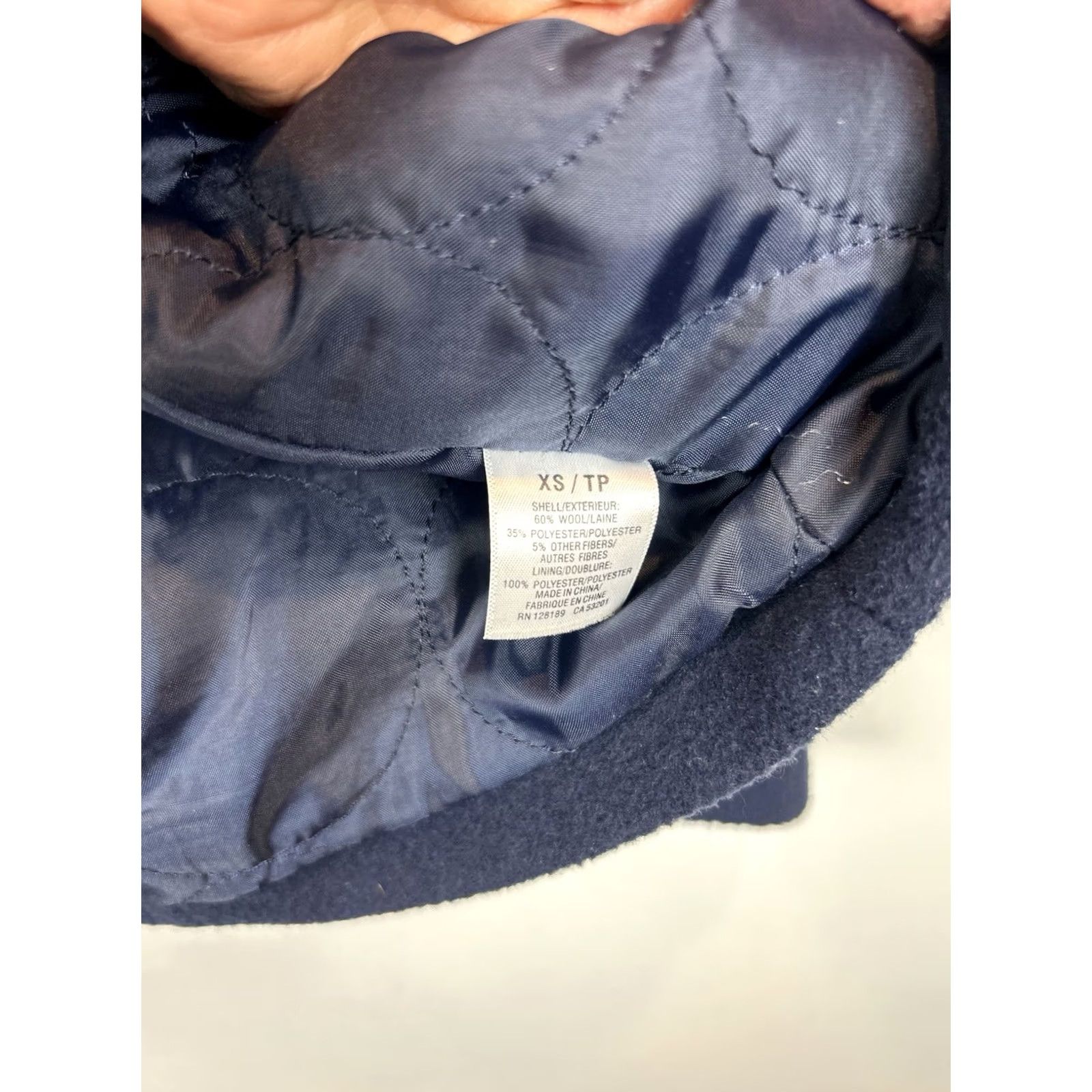 Vintage Aéropostale Peacoat Jacket Womens XS Wool Blend Navy Blue Warm Coat Regular Long Sleeve Button Closure Solid Tweed Wool Lining Size XS / US 0-2 / IT 36-38 - 8 Thumbnail