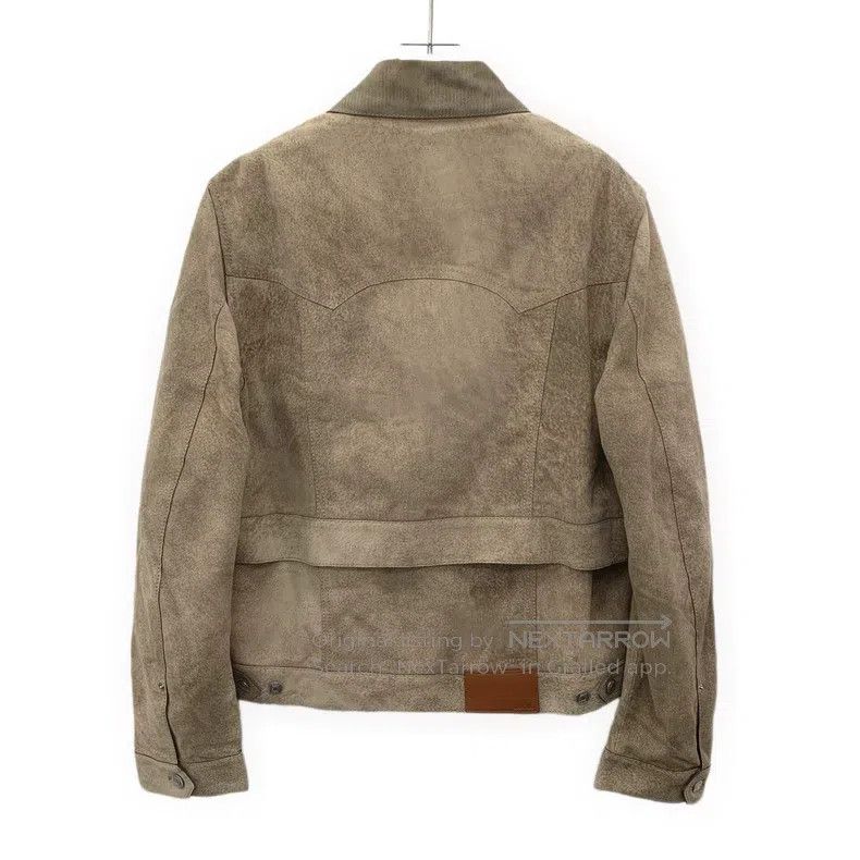 Dior Dior Brown suede sheepskin lapel long-sleeved leather jack Size US M / EU 48-50 / 2 - 2 Thumbnail