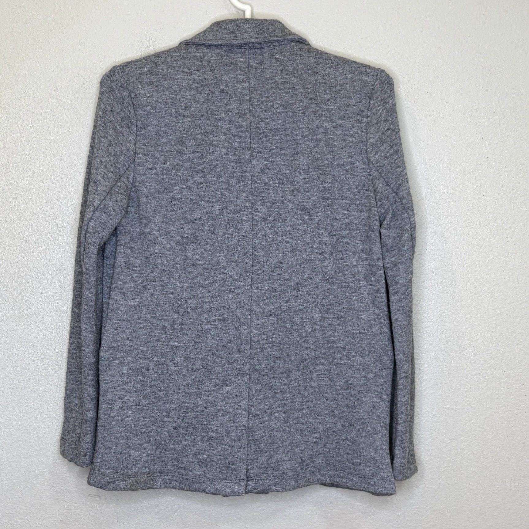 Doublet Betabrand LuxeMelange Blazer Jacket Womens XS Gray Double Breasted Stretch Blazer Jacket Knit Viscose Blend Pockets Size XS / US 0-2 / IT 36-38 - 7 Thumbnail
