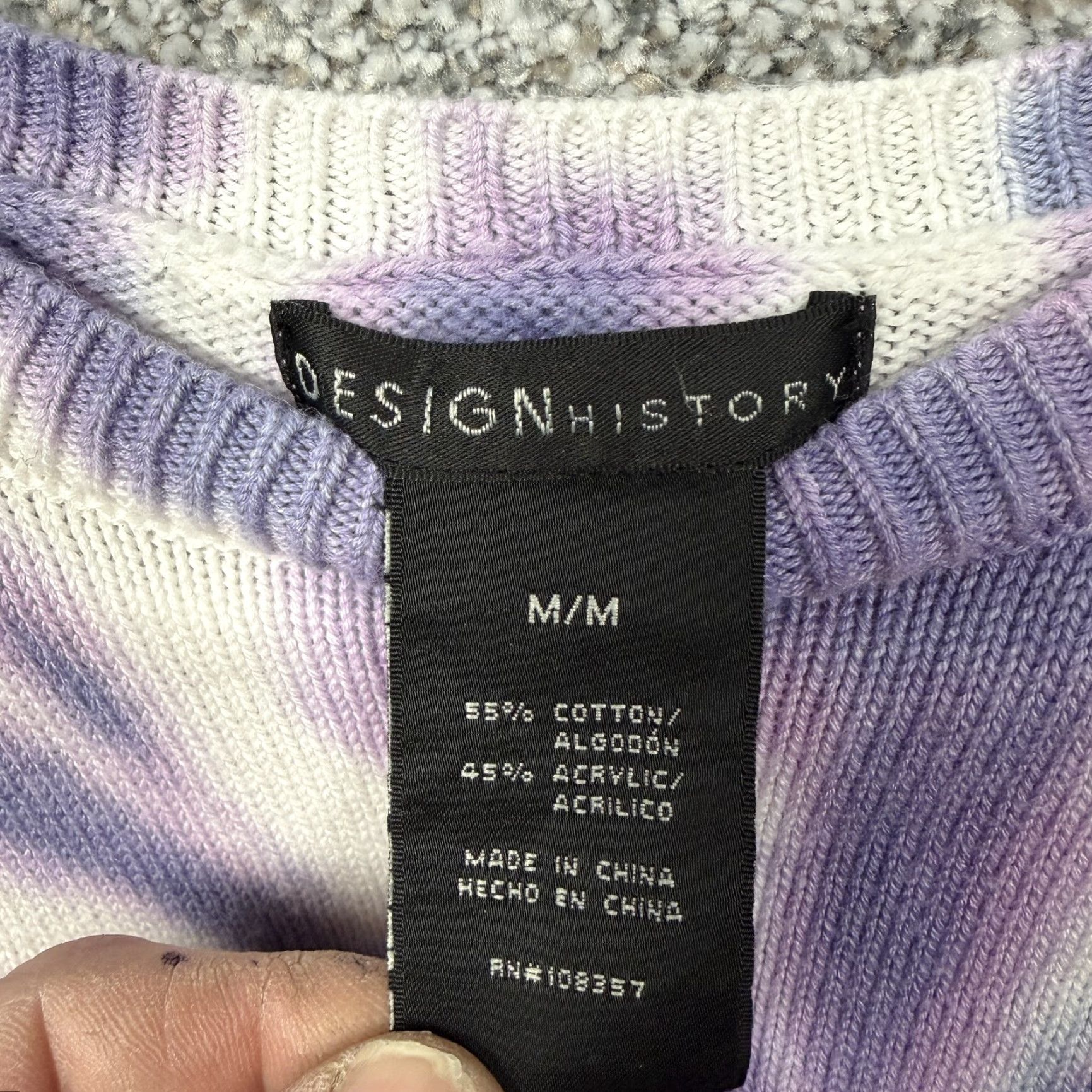 Vintage VINTAGE Design History Sweater Women M Purple Tie Dye Crewneck Knit Pullover Hippie Size M / US 6-8 / IT 42-44 - 4 Thumbnail