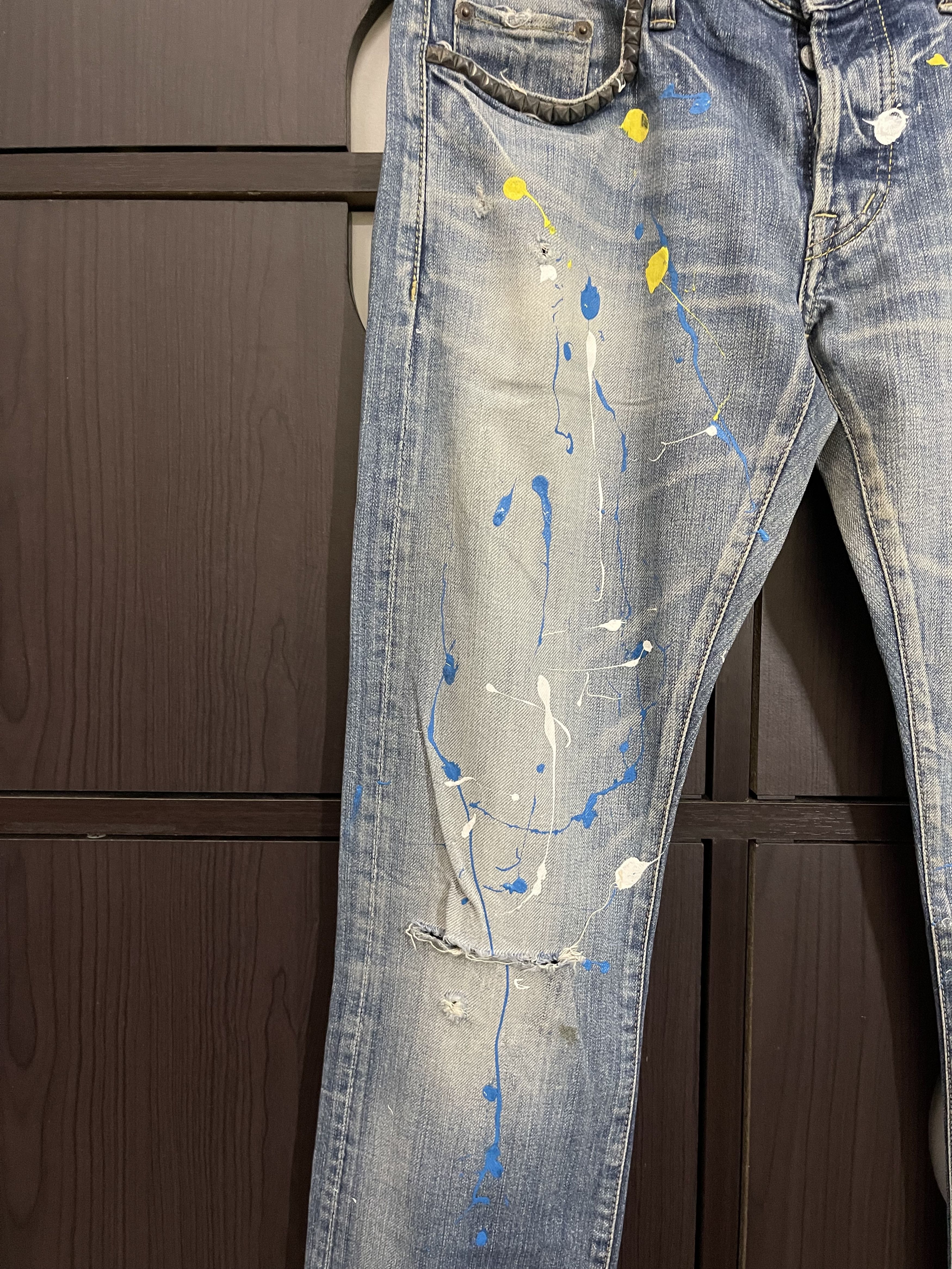 Hysteric Glamour Hysteric Glamour Stud Painting Distress Denim Kendrick lamar Size US 32 / EU 48 - 4 Thumbnail