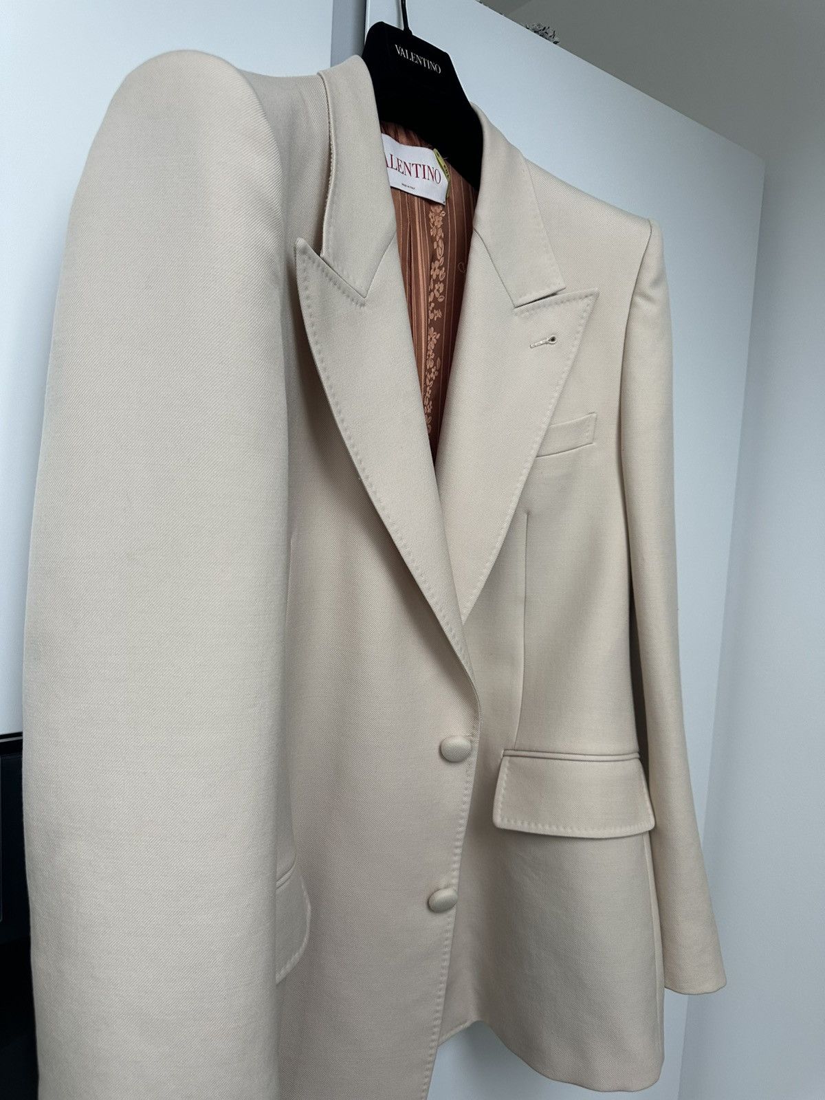 Valentino VALENTINO SINGLE-BREASTED WOOL GABARDINE JACKET Size 54L - 6 Thumbnail