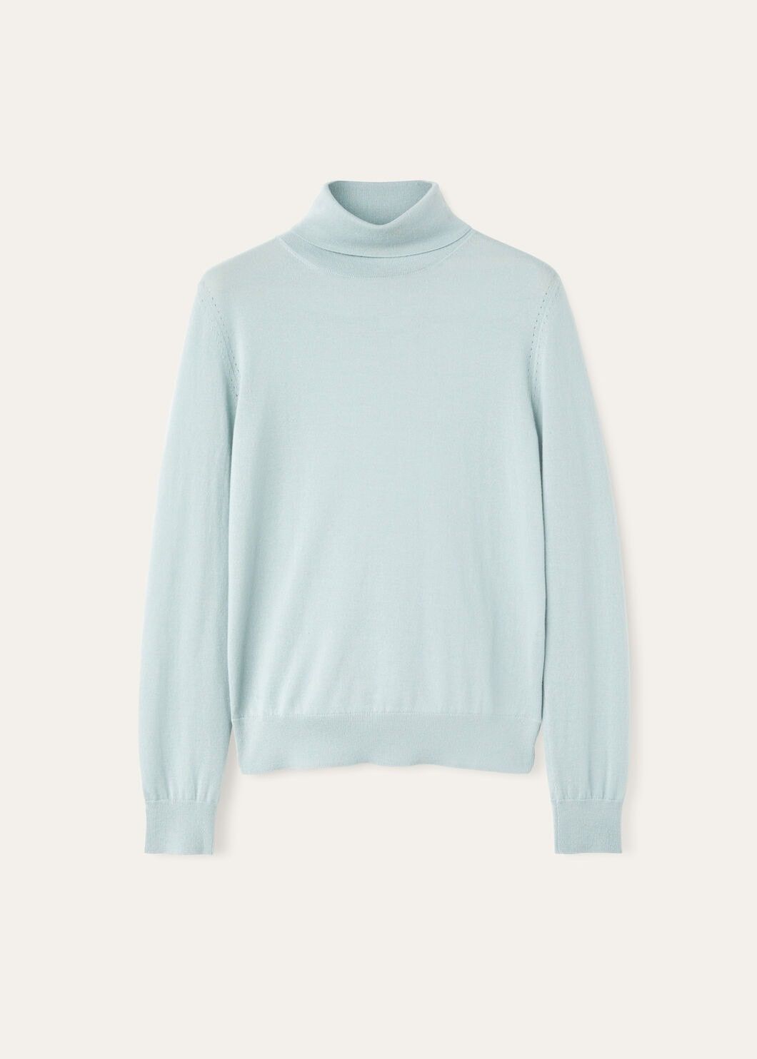 Loro Piana o1w1db10825 FAM9382 Neo Piuma Turtleneck Sweater Light Blue Size L / US 10 / IT 46 - 1 Thumbnail