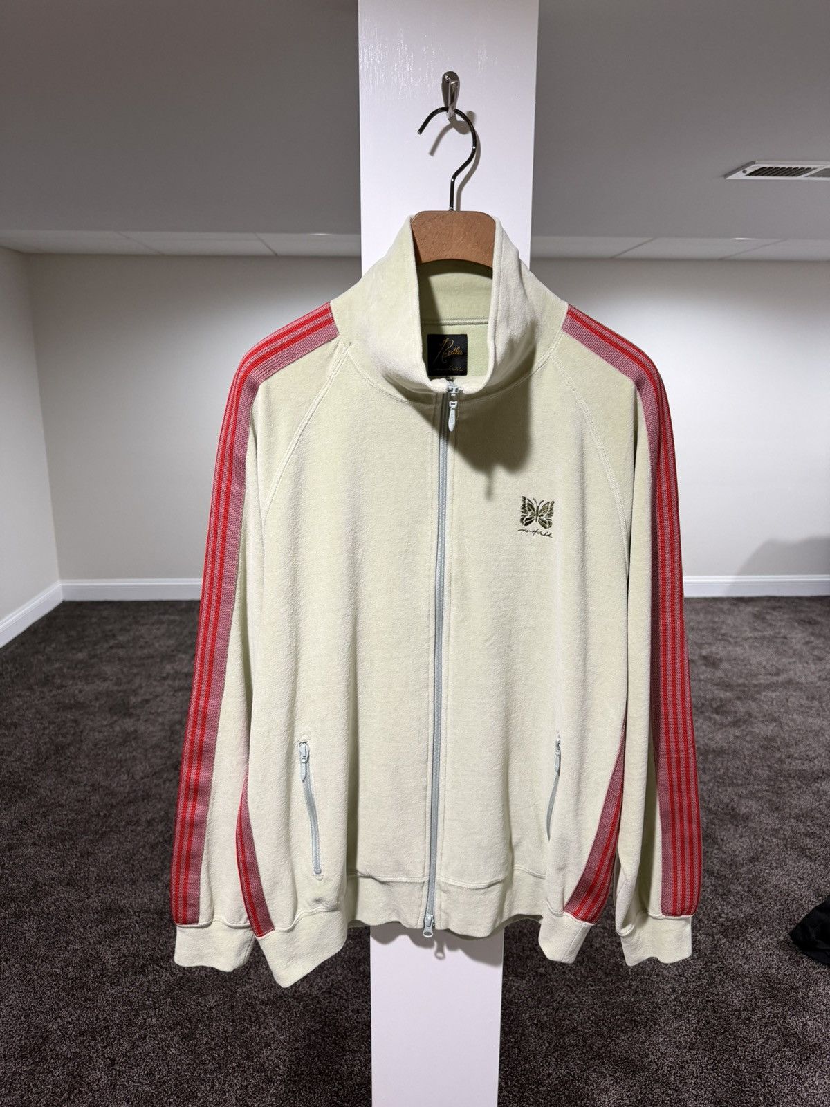 Maxfield Los Angeles × Needles Needles x Maxfield Mint Green / Red Velour Track Jacket Size US L / EU 52-54 / 3 - 1 Thumbnail