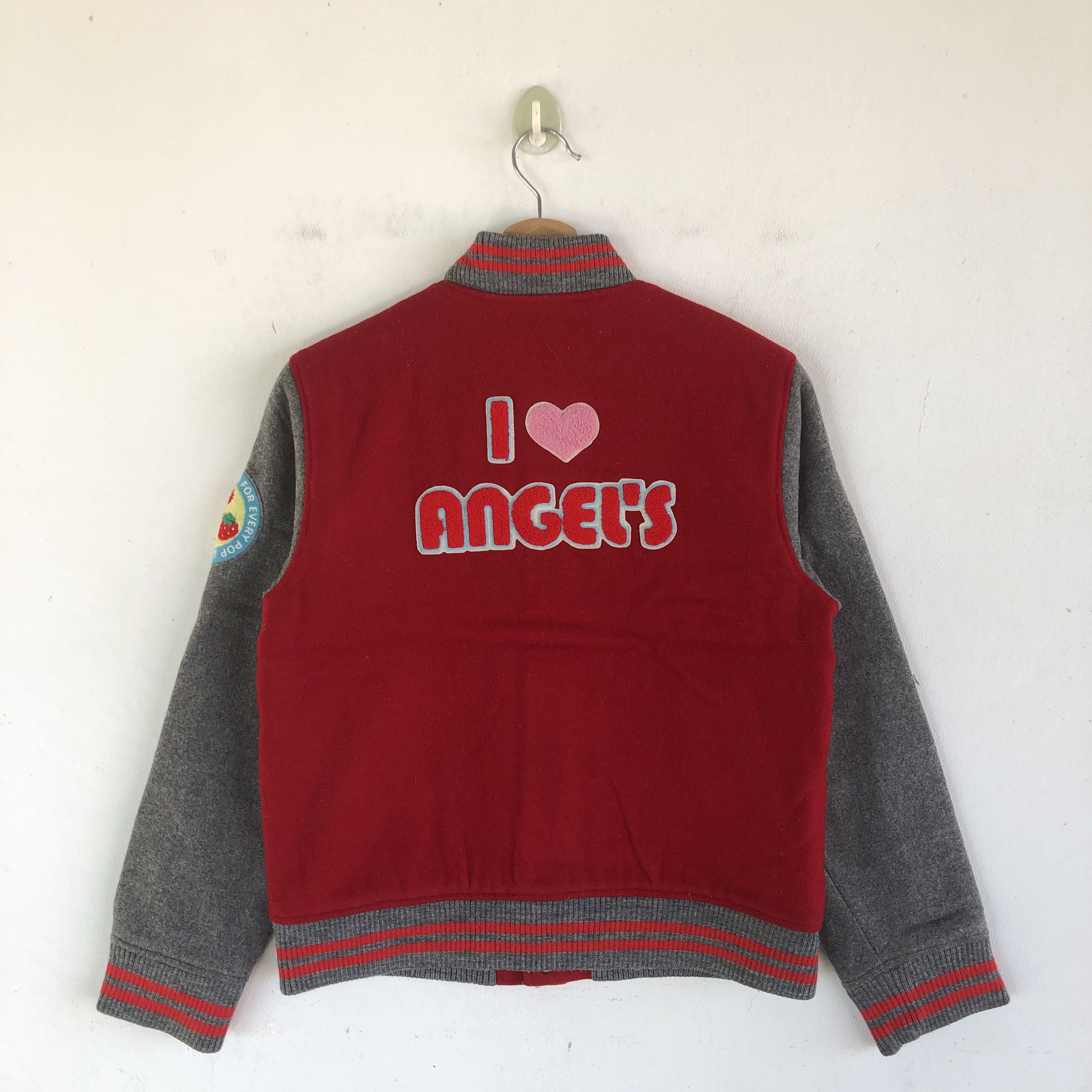 Japanese Brand × Vintage Vintage Angel Blue Letterman Patches Varsity Wool Jacket Size XS / US 0-2 / IT 36-38 - 2 Thumbnail