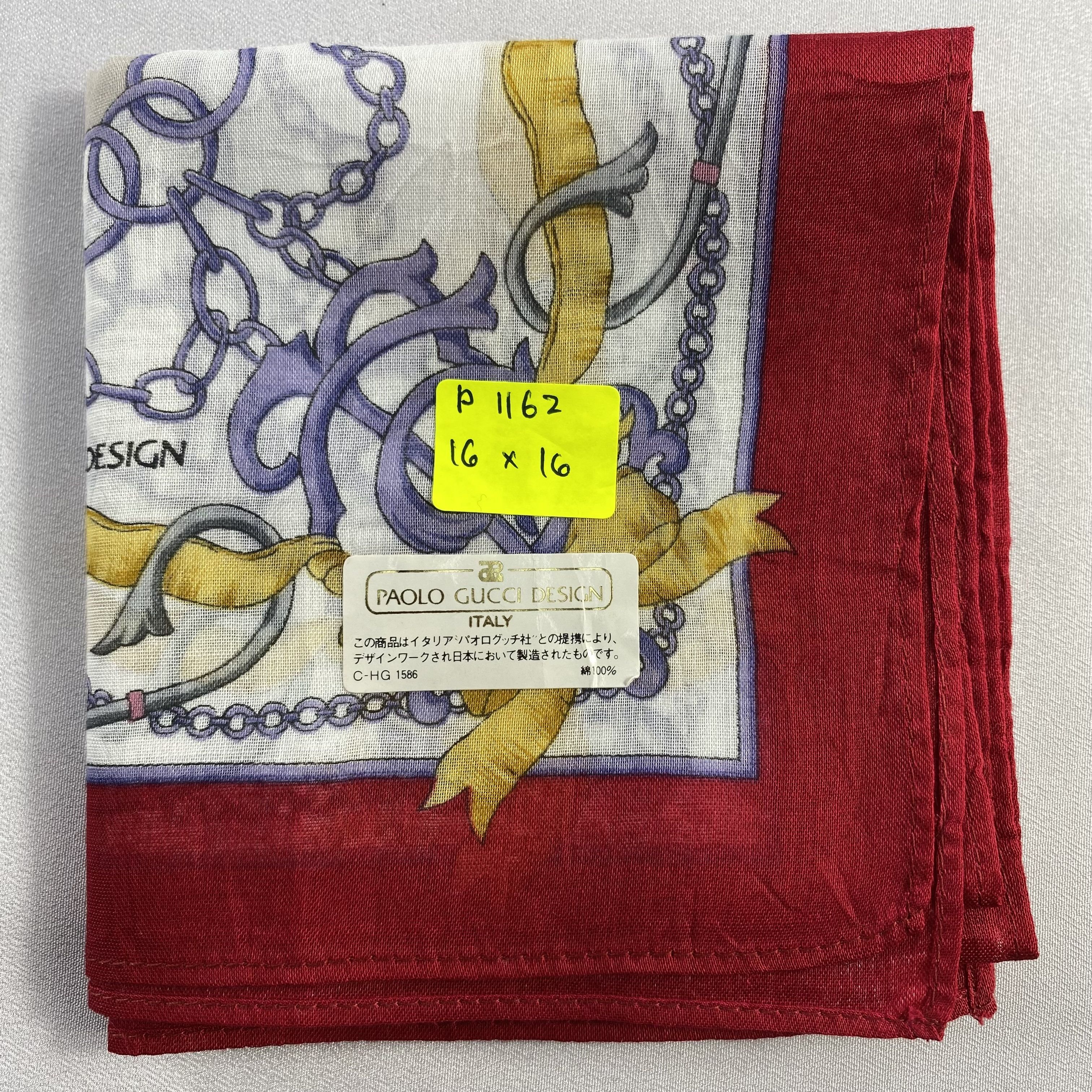 Paolo Gucci × Vintage NWT Paolo Gucci Handkerchief / Neckerchief / Bandana-P1162 Size ONE SIZE - 5 Thumbnail