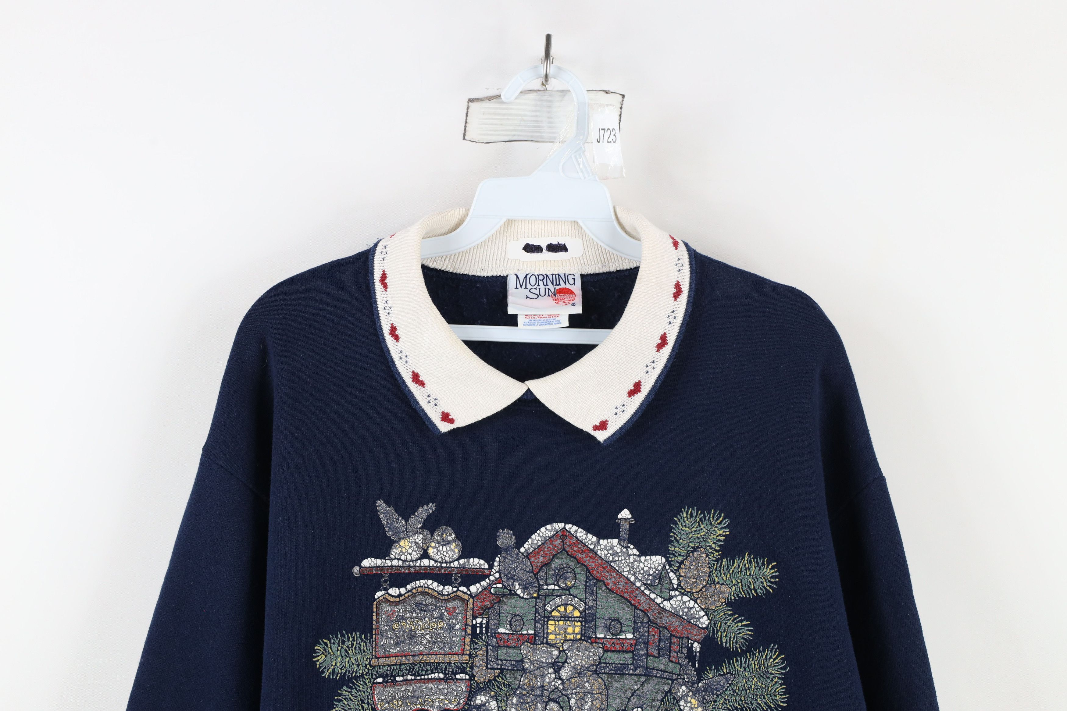 Vintage Vintage 90s Streetwear Birdhouse Collared Sweatshirt USA Size M / US 6-8 / IT 42-44 - 2 Thumbnail