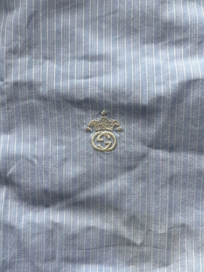 Gucci Gucci Size15 Striped embroidered shirt with long sleeves Size US XXS / EU 40 - 3 Thumbnail