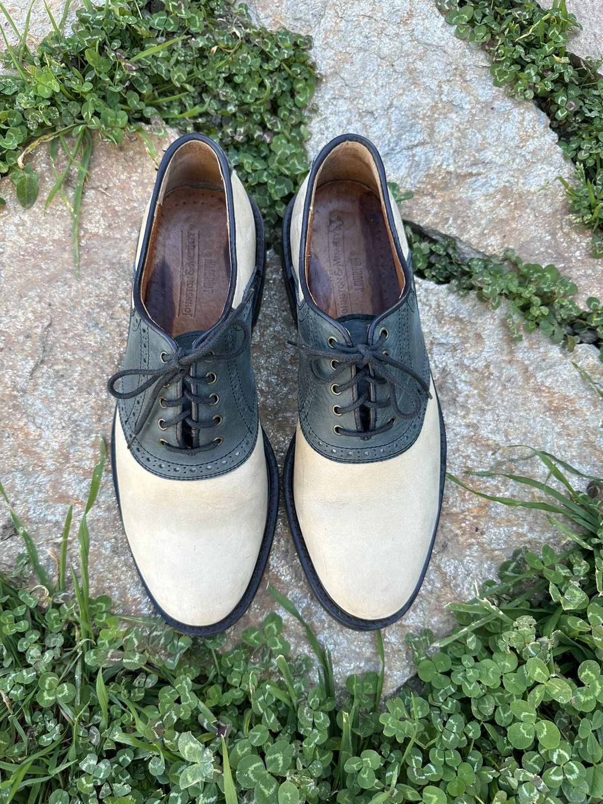 Johnston & Murphy Vintage blue & tan suede saddle shoe! 8.5 Size US 8.5 / EU 41-42 - 1 Thumbnail