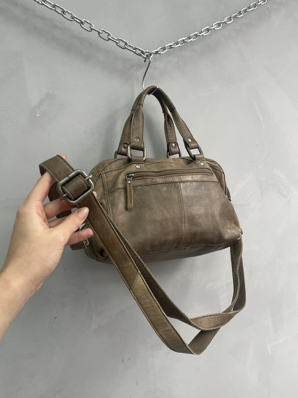 KMRii Rare avant garde leather kmrii style messenger bag Size ONE SIZE - 6 Thumbnail