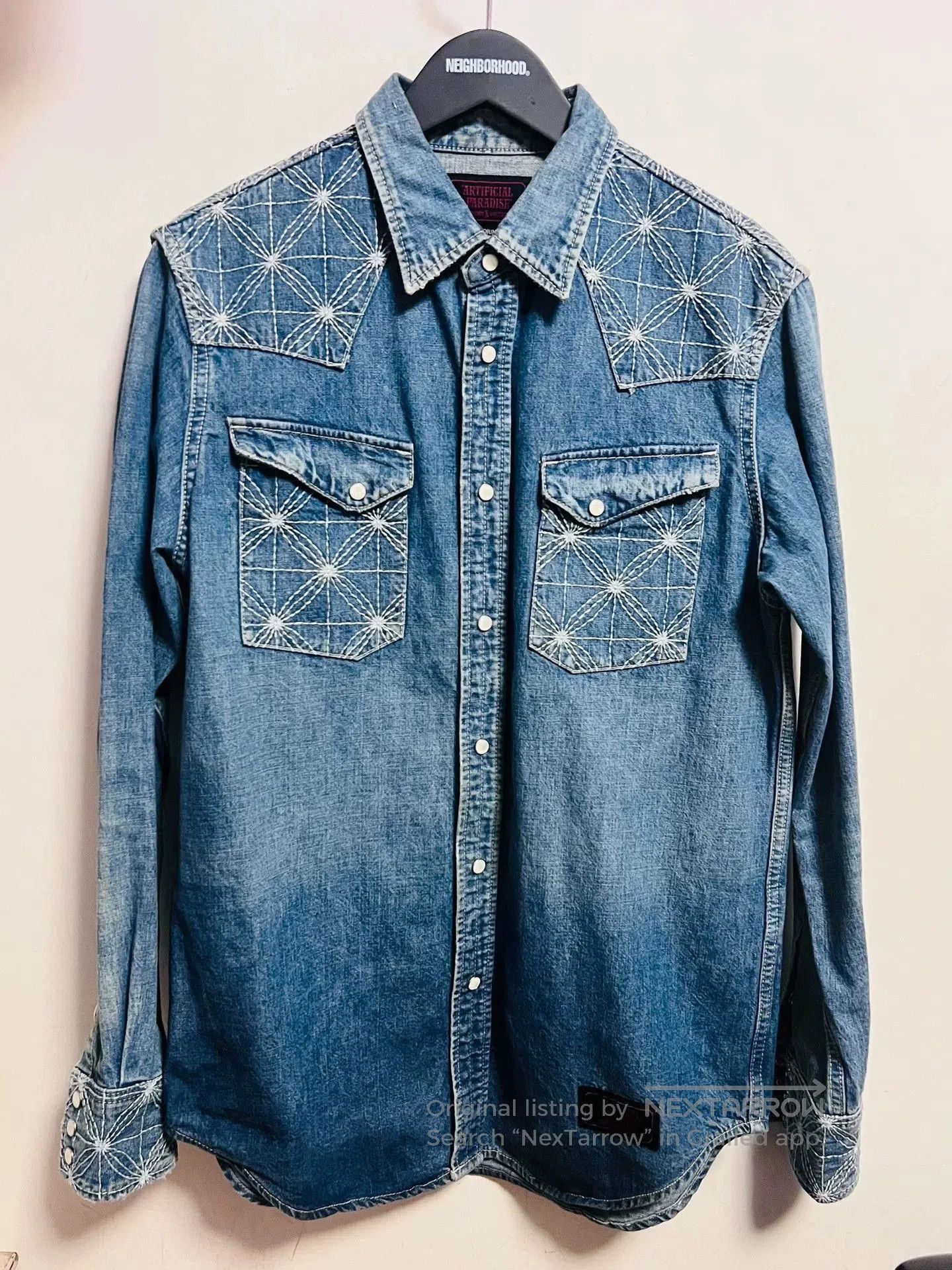 Neighborhood denim shirt with embroidered details. Size US M / EU 48-50 / 2 - 1 Thumbnail
