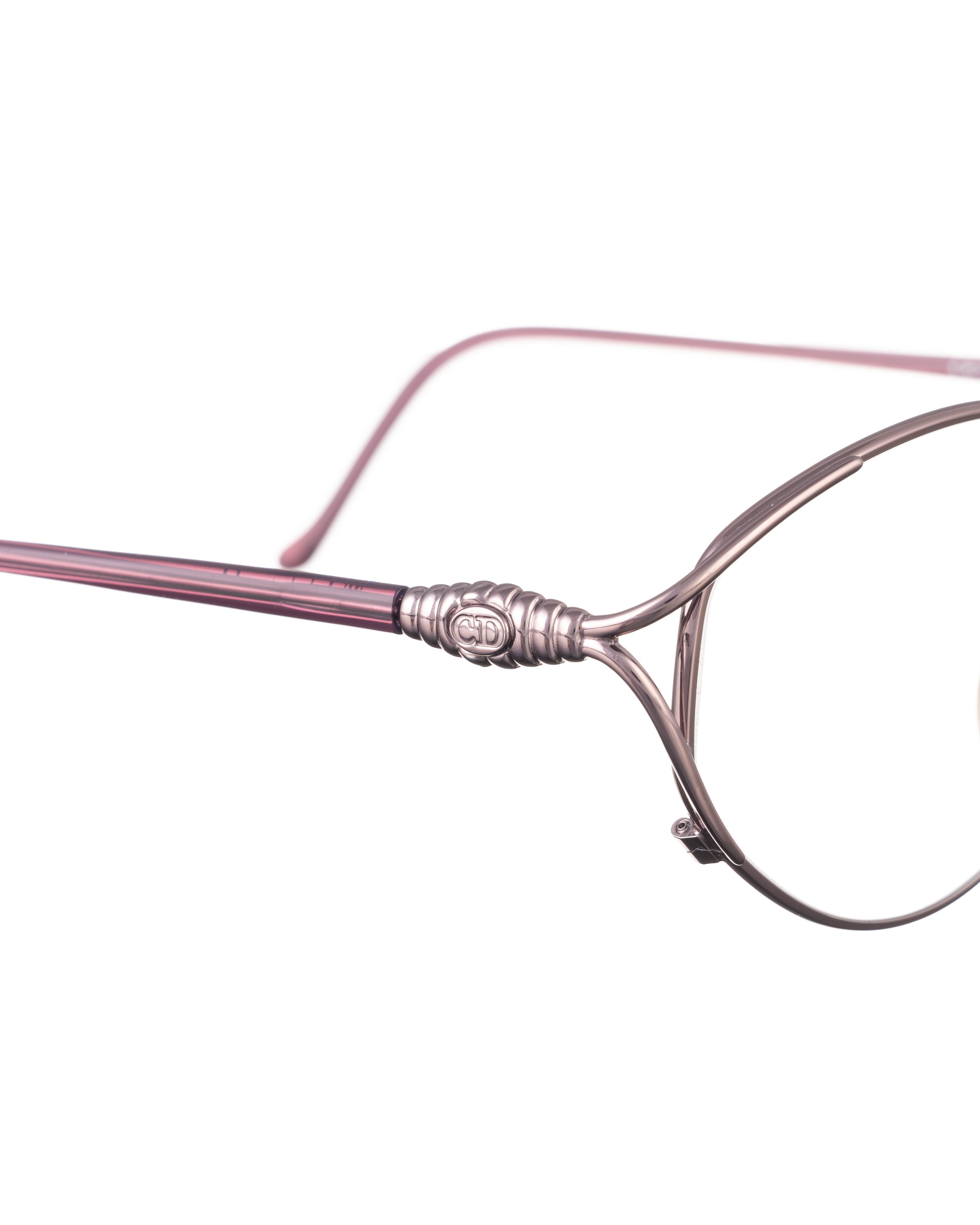 Dior Christian Dior 00s Brownish Purple Metal Retro Glasses Size ONE SIZE - 3 Thumbnail