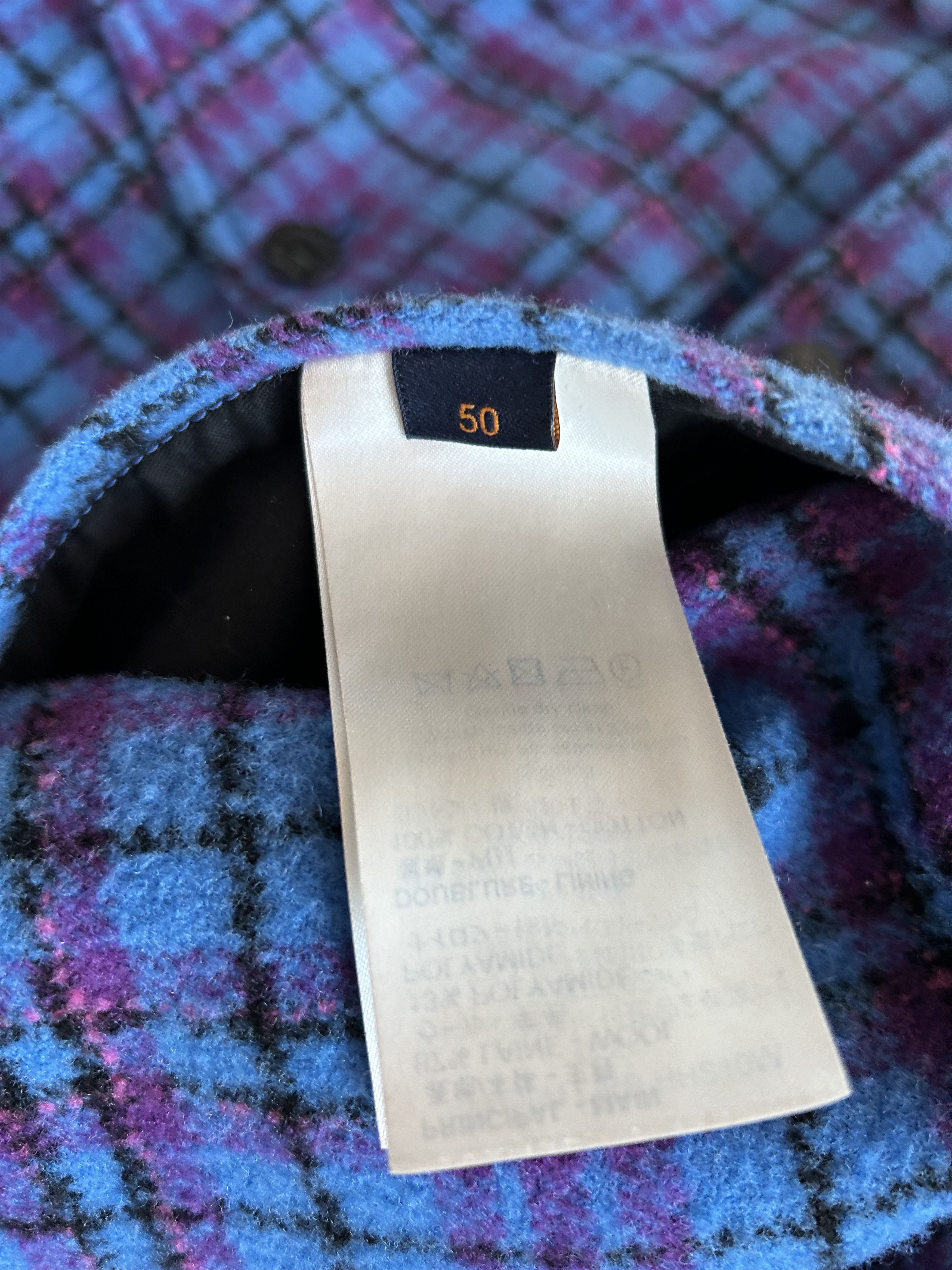 Louis Vuitton Louis Vuitton Blue & Purple Plaid Trucker Jacket Size US L / EU 52-54 / 3 - 4 Thumbnail