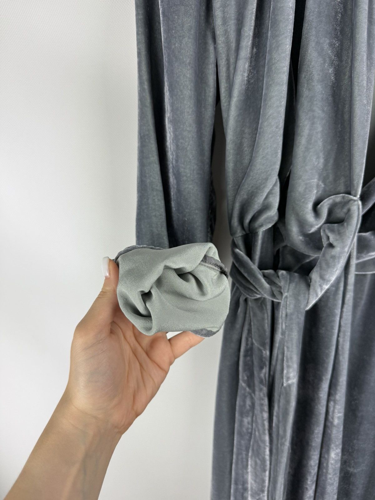 Rick Owens Rick Owens Avant-Garde Velvet Wrap Midi Cardigan Dress Size S / US 4 / IT 40 - 11 Thumbnail
