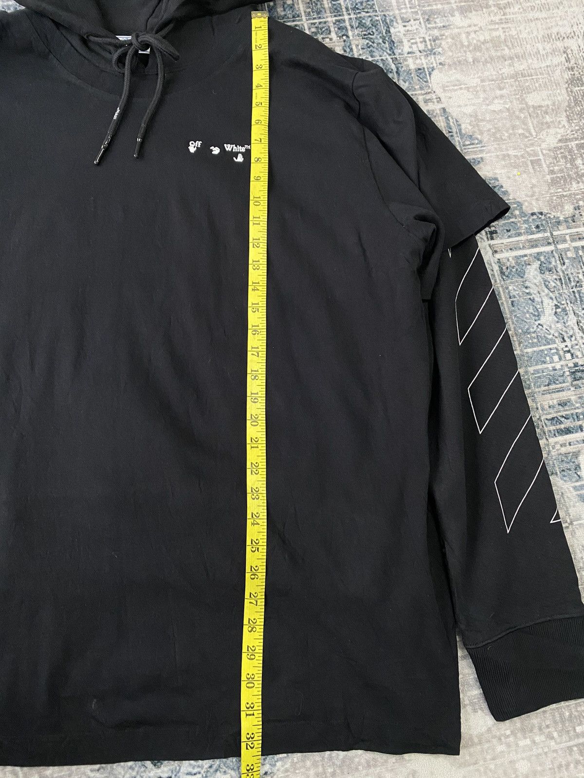 Off-White Off-White Virgil Abloh Hoodie Double Layer Connected T-Shirt Size US L / EU 52-54 / 3 - 14 Thumbnail