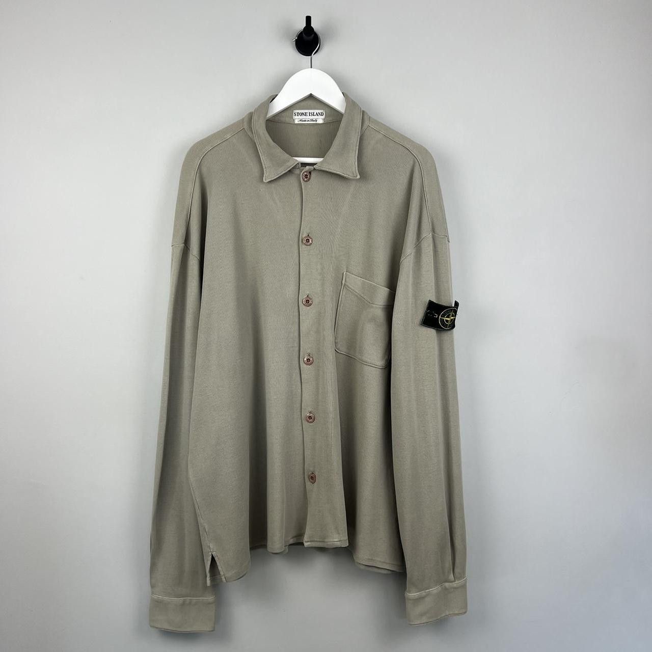 image of 90’S Stone Island Cotton Over Shirt in Tan, Men's (Size XL)