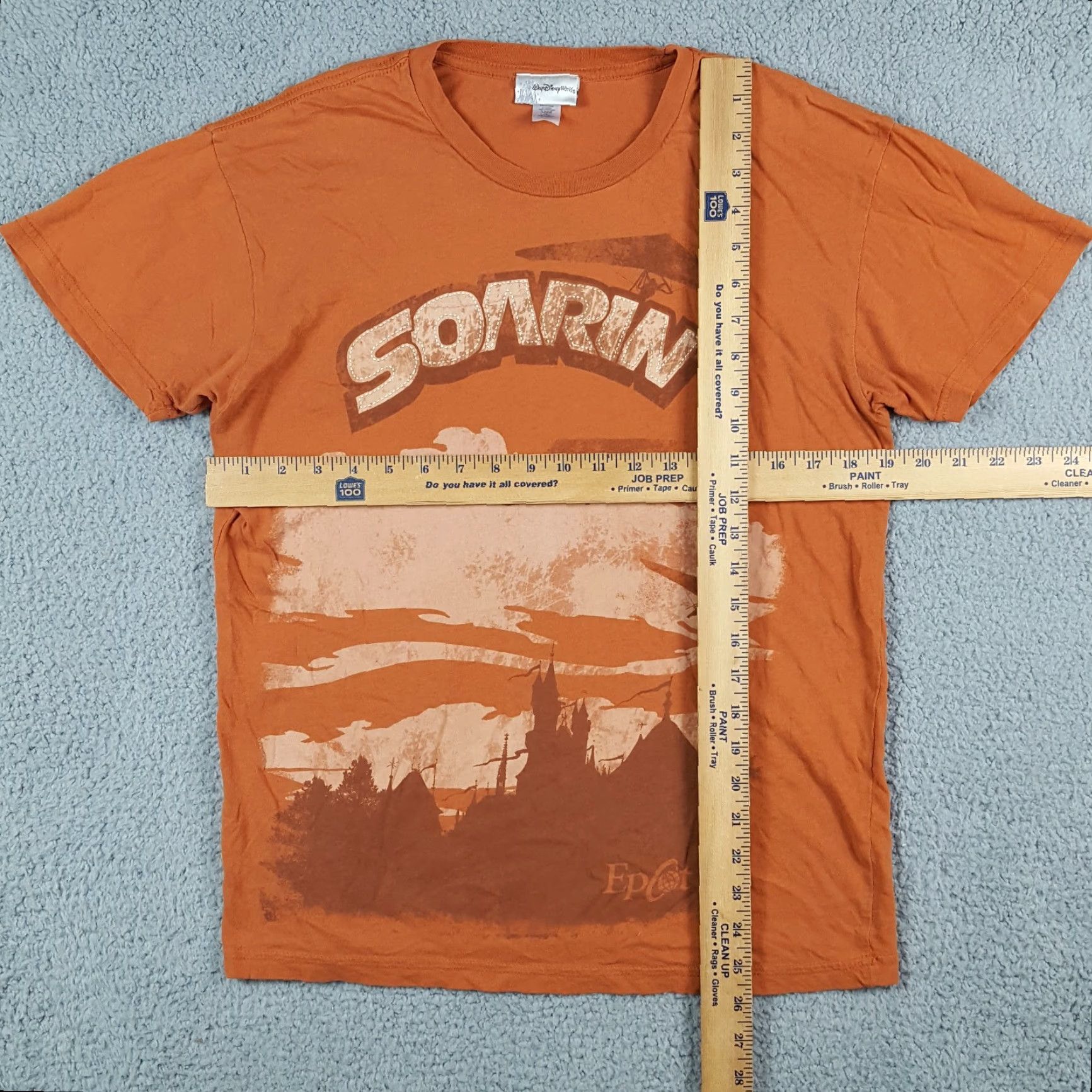 Disney Vintage Walt Disney World Soarin' Epcot Theme Park T-Shirt Men Medium Orange Cartoon Mickey Retro 90s Y2K Size US M / EU 48-50 / 2 - 6 Thumbnail