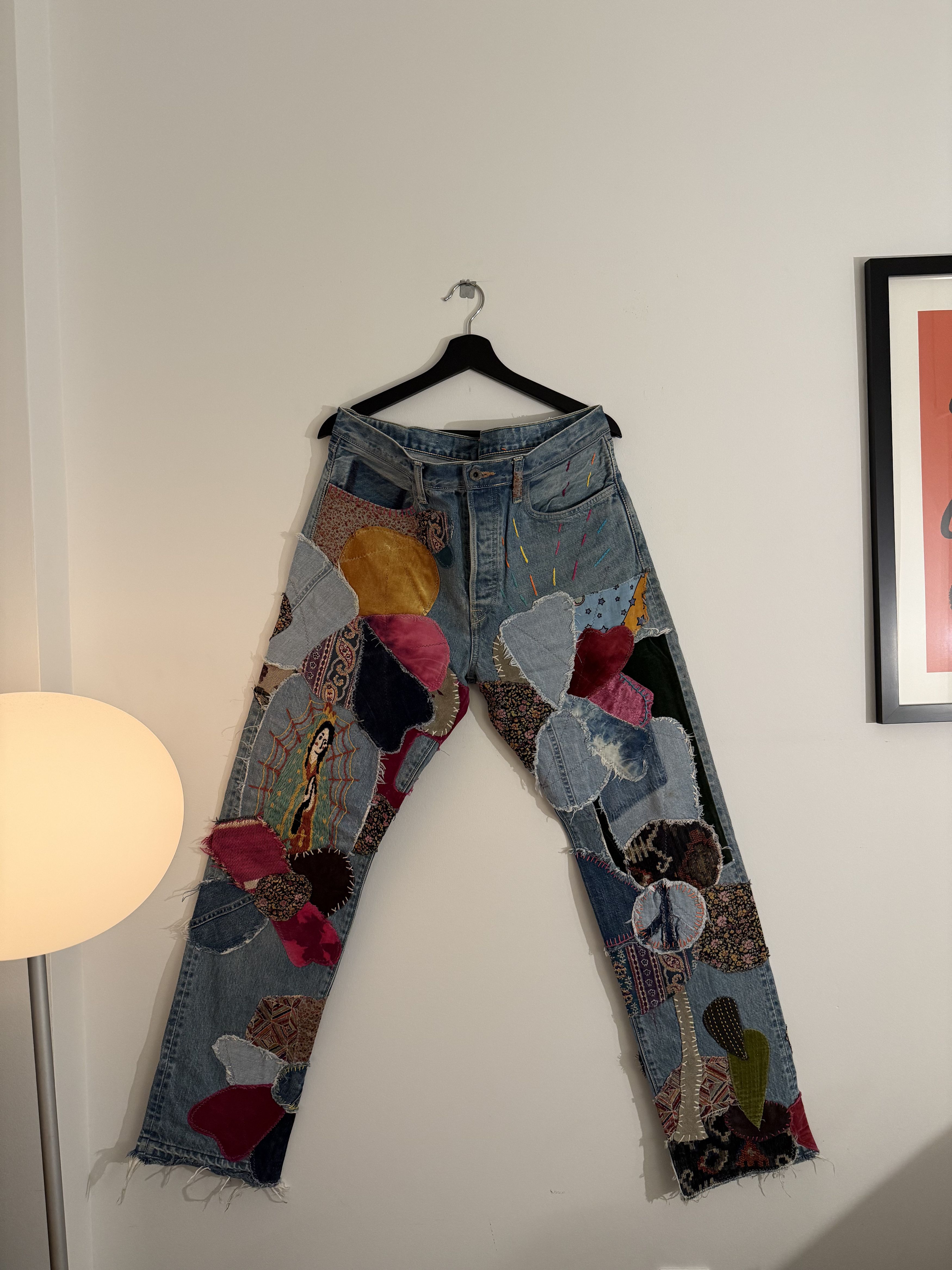 Kapital El Paso 5P Monkey Cisco Hippie 14oz Denim Jeans Size US 36 / EU 52 - 1 Thumbnail