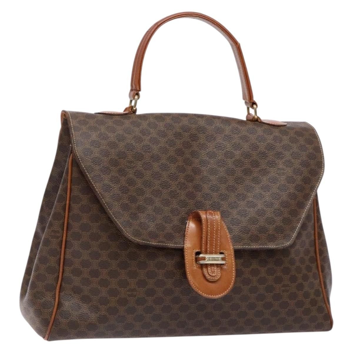 Celine CELINE Macadam Canvas Hand Bag Pvc Leather Brown Gold Size ONE SIZE - 1 Thumbnail