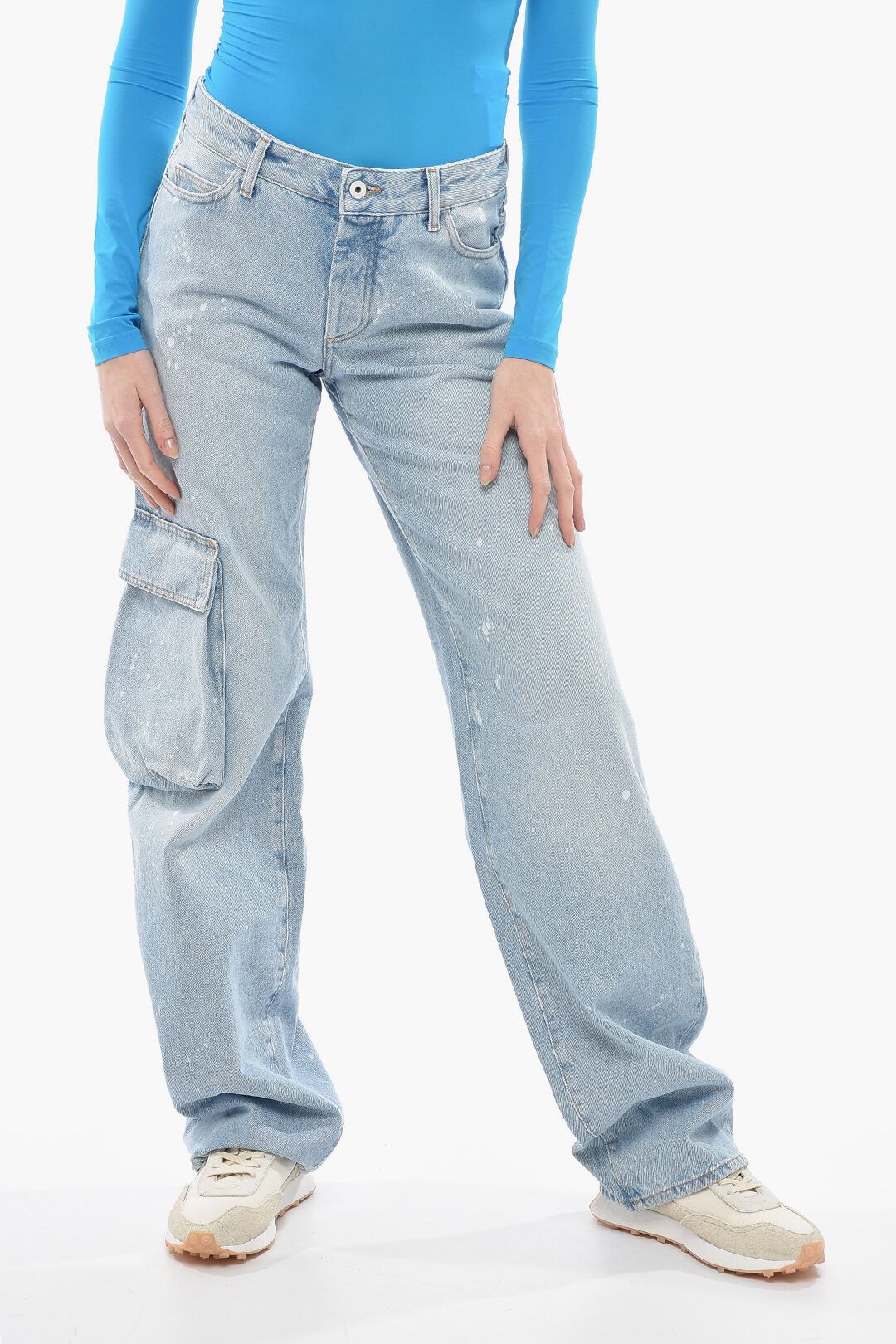 image of Off White Og1Mm0524 Toybox Straight Fit Jeans In Blue, Women's (Size 26)