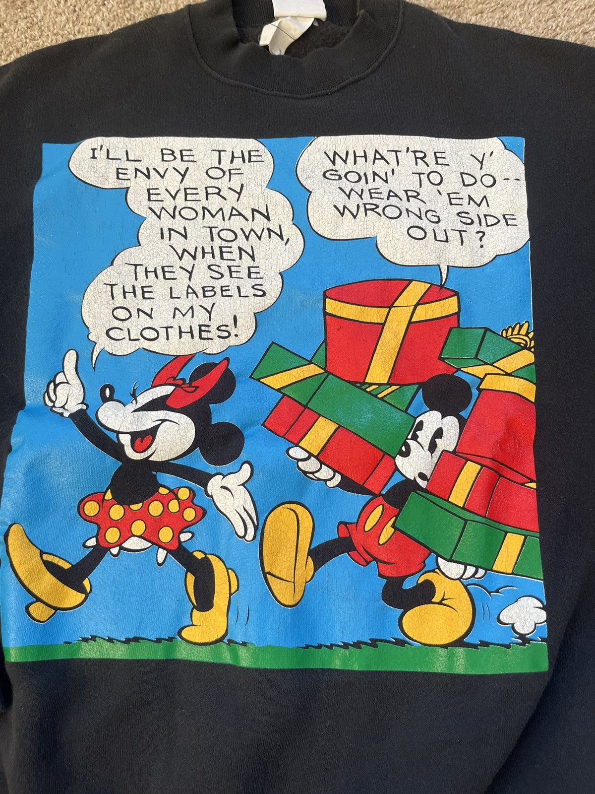 Disney × Mickey Mouse × Vintage Vtg 90s Disney Perils of Mickey Mouse Crewneck Sweatshirt Size US L / EU 52-54 / 3 - 2 Thumbnail