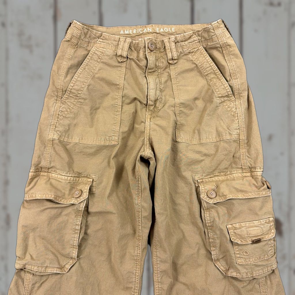 American Eagle Outfitters American Eagle Outfitters Pants Womens 4 Brown Jogger Cargo Mid Rise Ankle Tie 26x31 Size 27" / US 4 / IT 40 - 1 Thumbnail