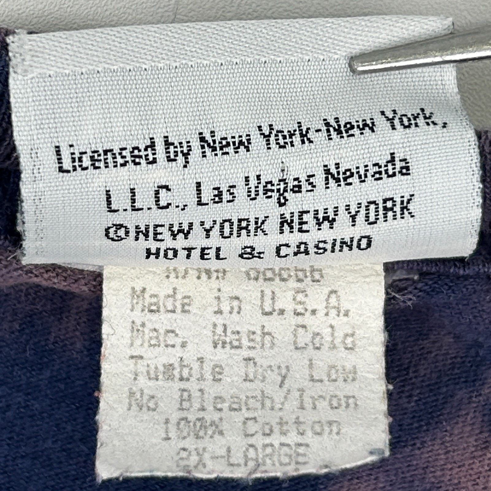 Vintage Vintage 90s New York NY Casino Las Vegas T Shirt Blue 2XL Size US XXL / EU 58 / 5 - 8 Thumbnail