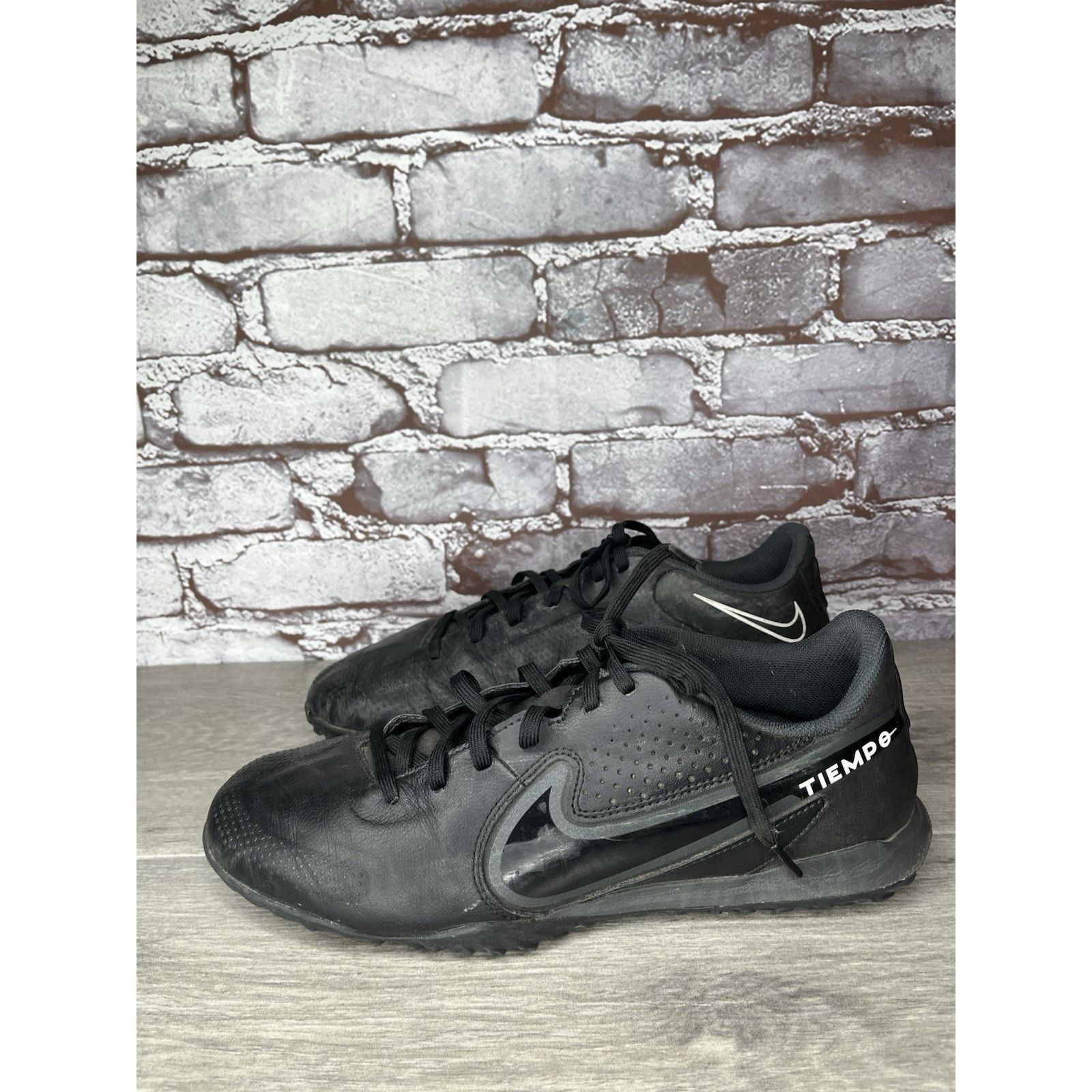 Nike Nike Tiempo Legend 9 Academy TF Black Grey Soccer Shoes Men Size US 8.5 / EU 41-42 - 1 Thumbnail