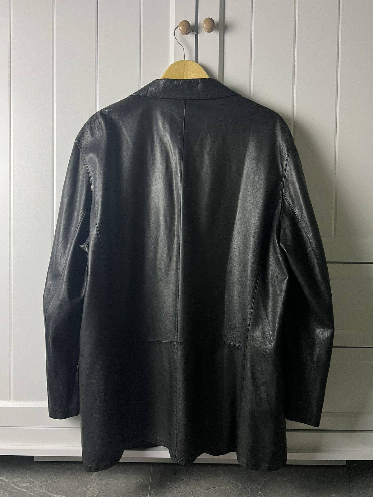 Prada 2000’s Prada Blazer Leather Jacket Size US L / EU 52-54 / 3 - 2 Thumbnail