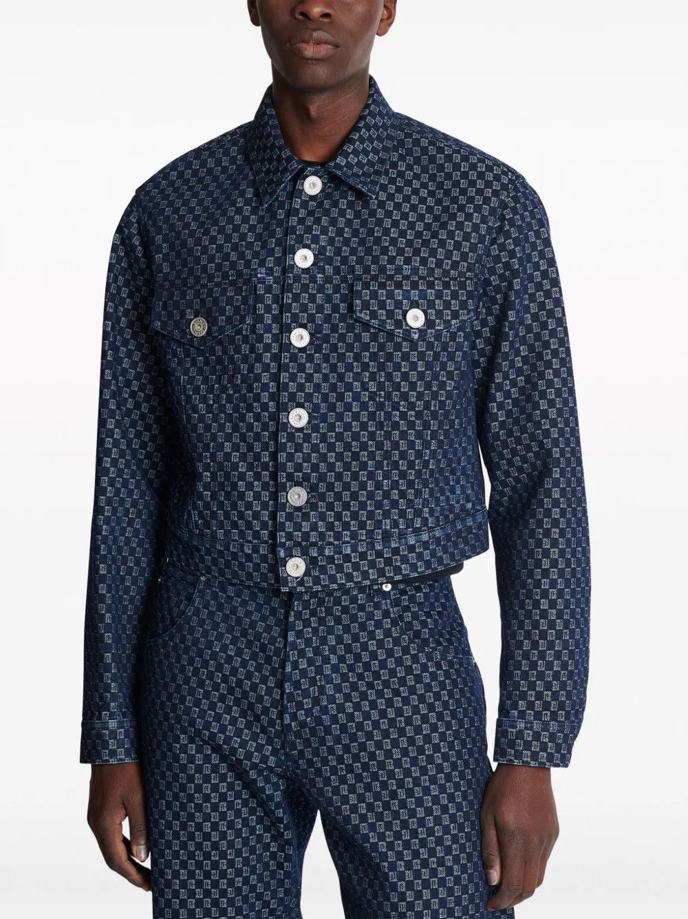 Balmain o1y0426 Denim Jacket in Blue Size US M / EU 48-50 / 2 - 5 Thumbnail