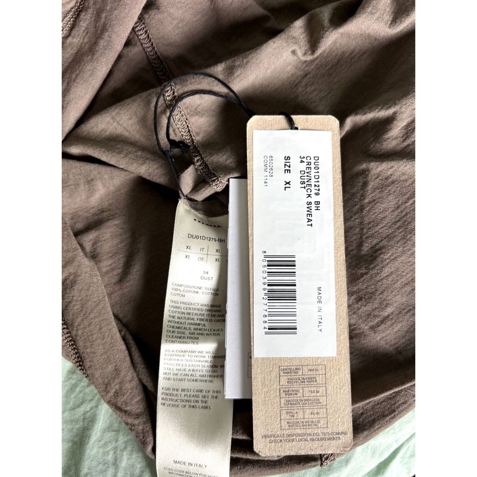 Rick Owens Rick Owens DRKSHDW Sweatshirt Size XL Dust Made in Italy Mens Size US XL / EU 56 / 4 - 7 Thumbnail
