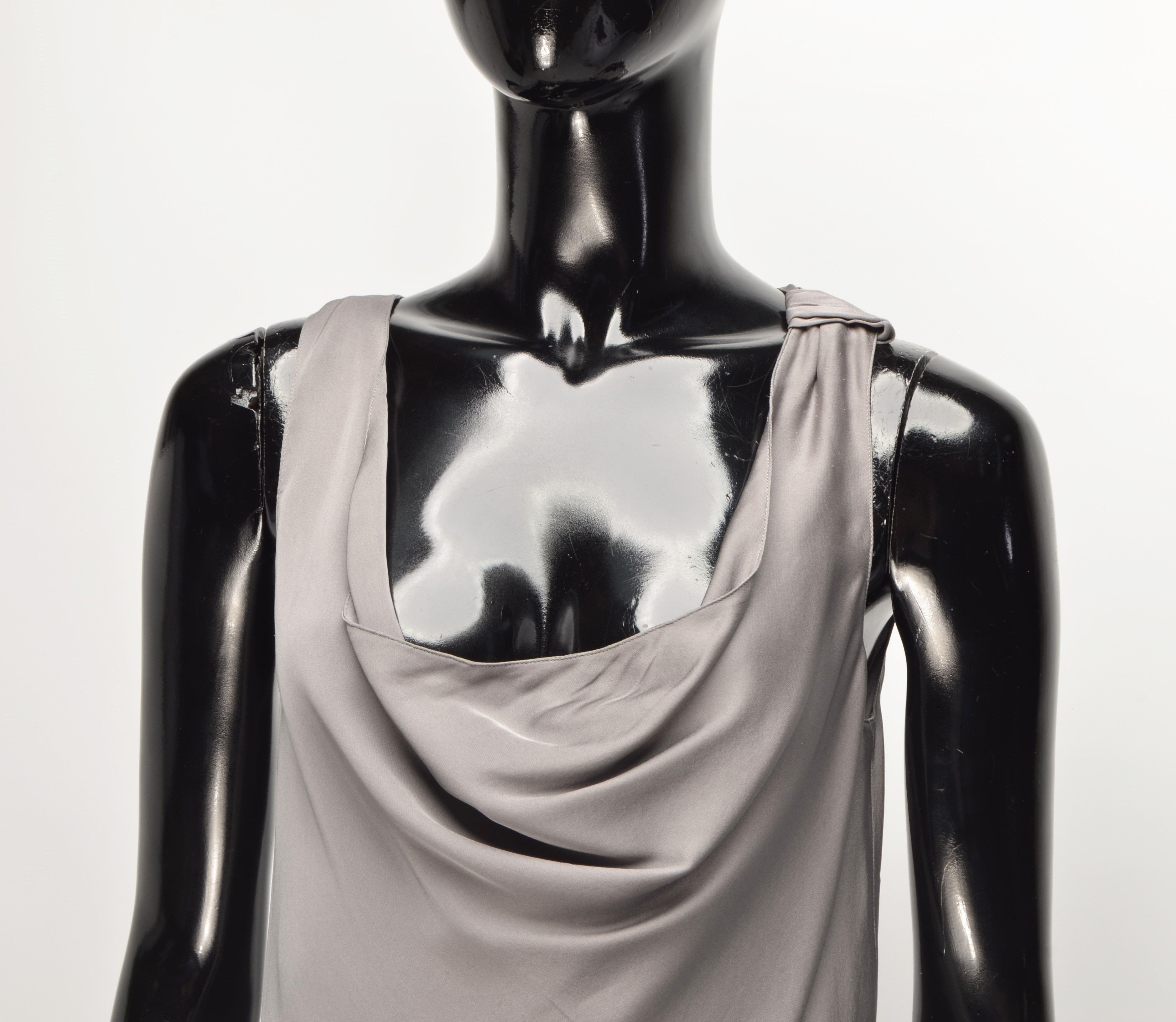 Giorgio Armani Vintage Giorgio Armani Silk Silver Top Blouse Size S / US 4 / IT 40 - 2 Thumbnail