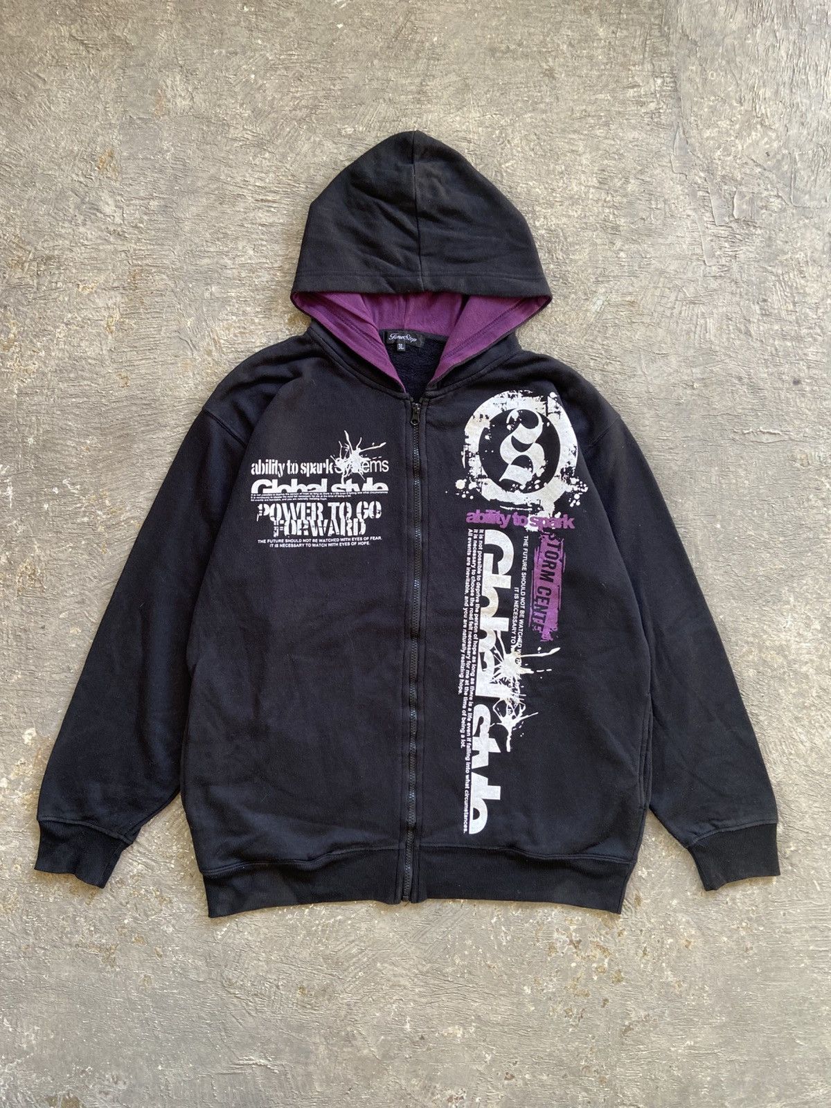 Seditionaries 2000s Time Step - Vkei Style Poem Zip Hoodie Size US XL / EU 56 / 4 - 3 Thumbnail