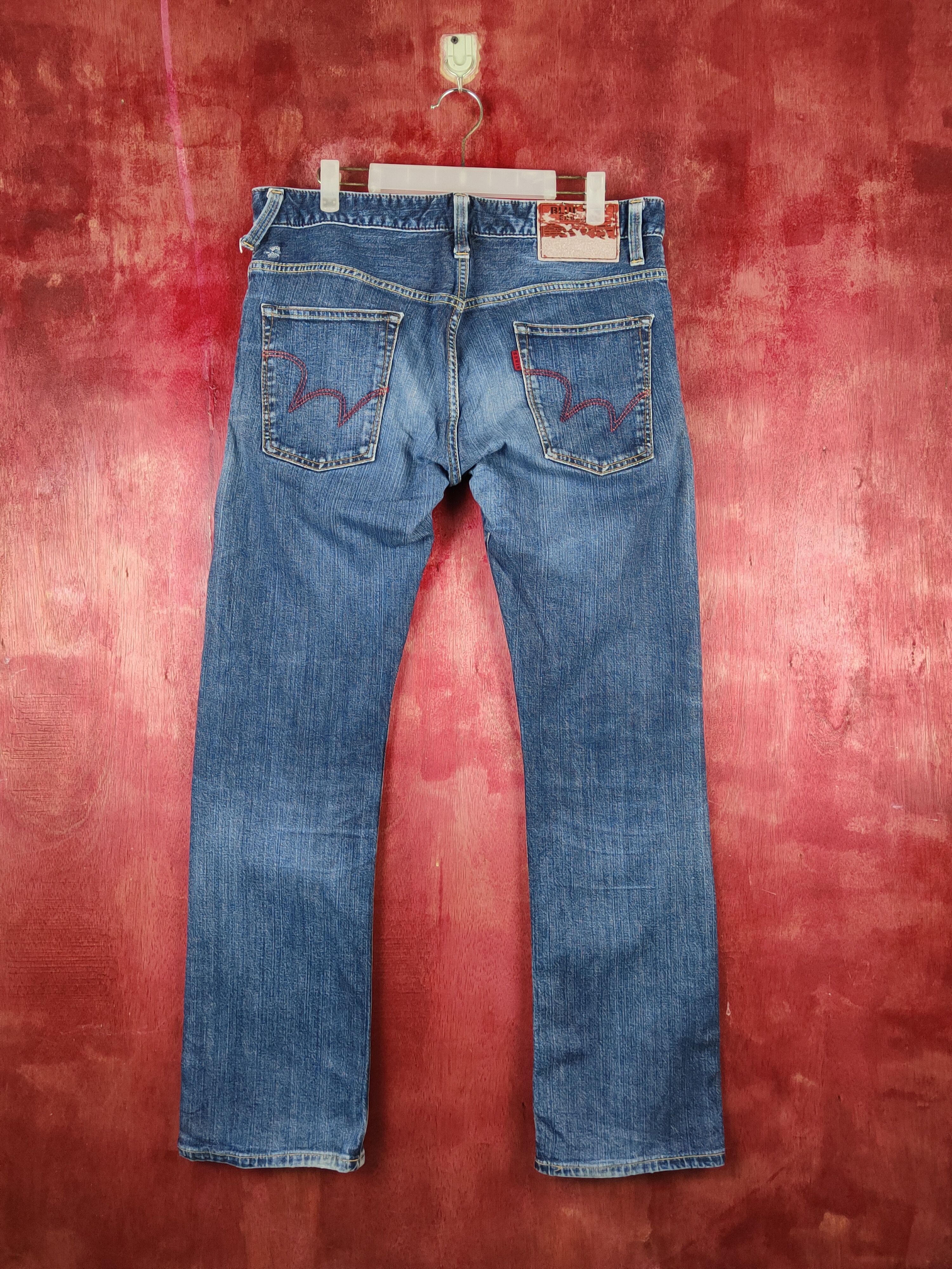 Edwin Edwin blue trip Dark Blue Distressed denim Jeans #S2205 Size US 34 / EU 50 - 8 Thumbnail