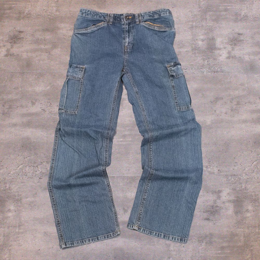 Denver Hayes × Vintage Vintage 1990's Denver Hanes Cargo Baggy Denim Pant's Size US 32 / EU 48 - 1 Thumbnail