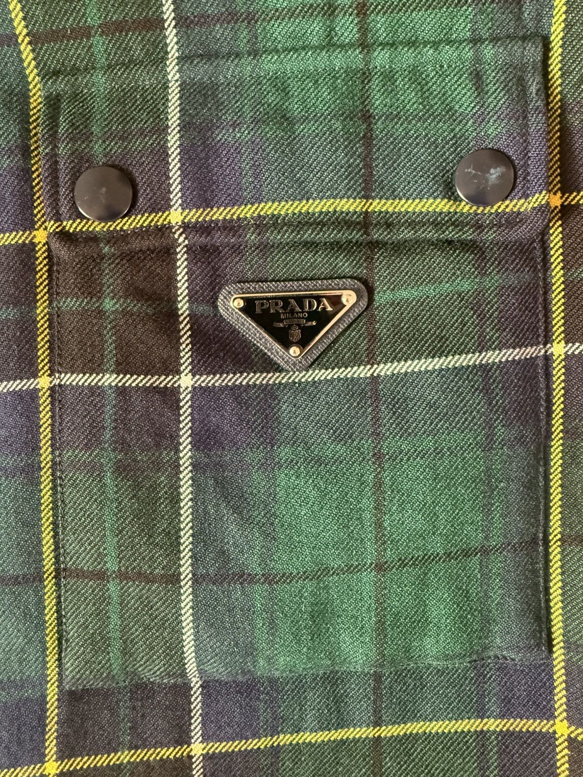 Prada Prada Plaid Padded Shirt Jacket Size US M / EU 48-50 / 2 - 2 Thumbnail