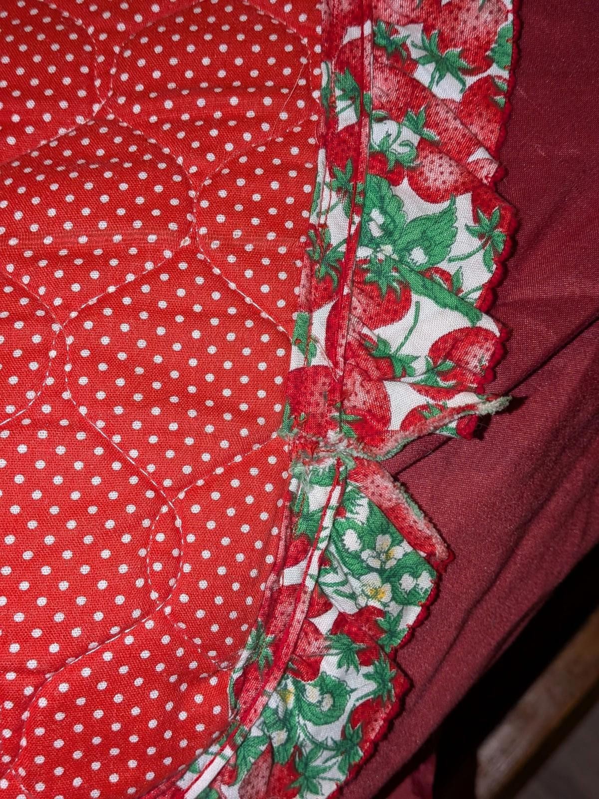 The Unbranded Brand VTG 60s Retro Strawberry Long Table Runner 70 Inches Size ONE SIZE - 7 Thumbnail