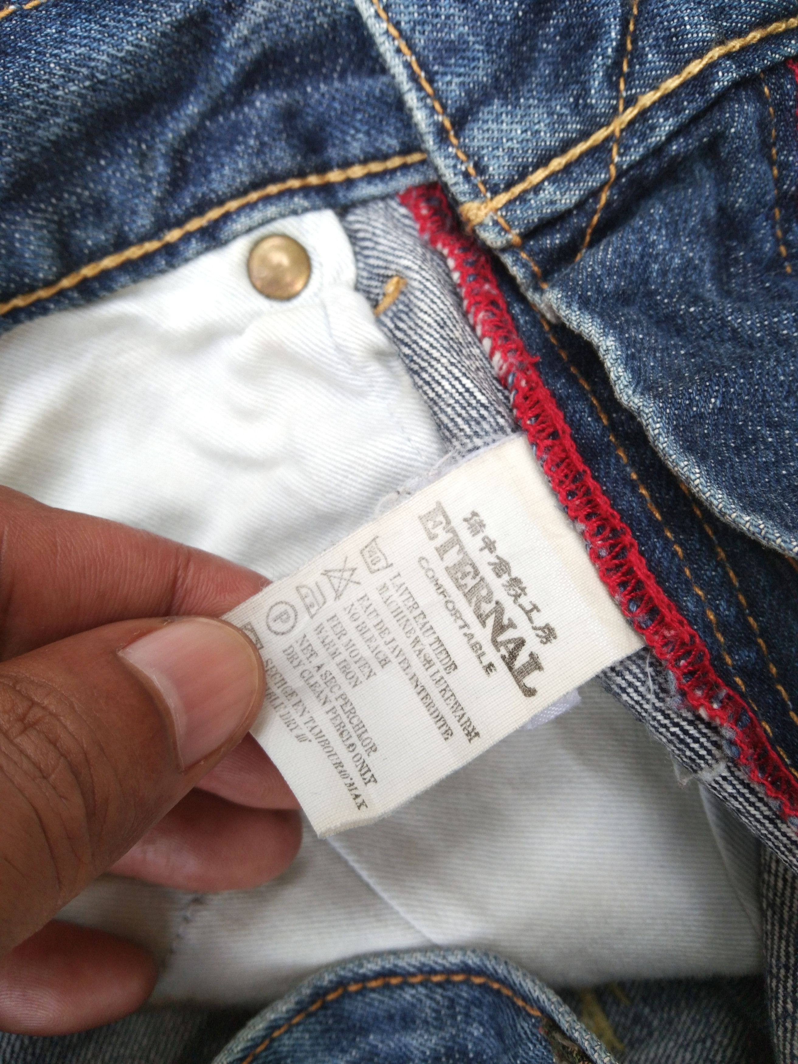 Japanese Brand × Vintage Vintage Eternal Japanese Brand Jeans Embroidered 32x32 Size US 32 / EU 48 - 12 Thumbnail