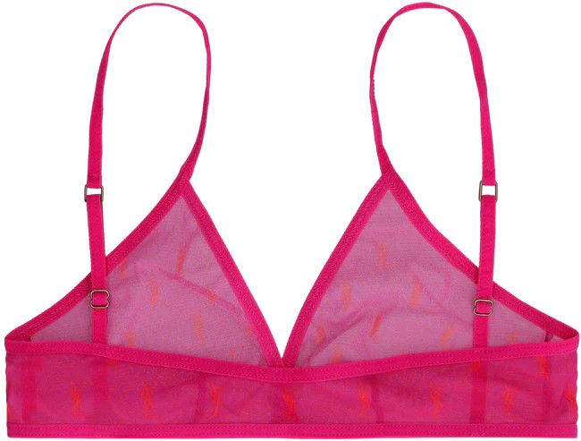 Saint Laurent Paris o1y0126 Size : XL / Logo-print Bra in Fuchsia Size ONE SIZE - 3 Thumbnail