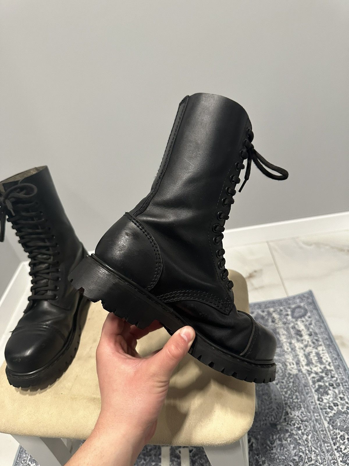 Undercover Undercover Avant Garde Vintage Leather Boots Steel Toe Size US 5 / EU 37 - 15 Thumbnail