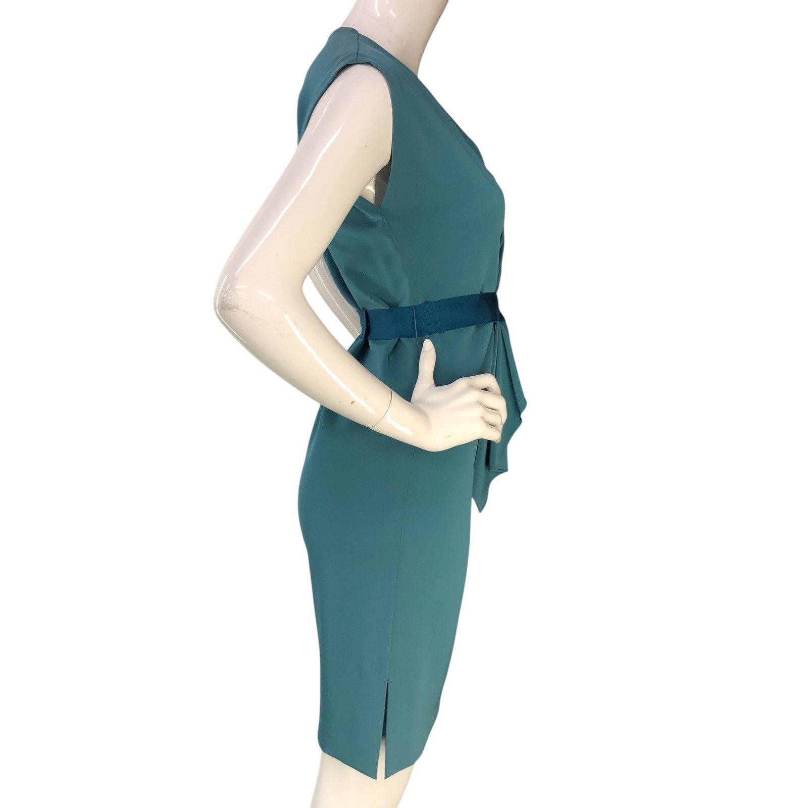Elie Tahari Elie Tahari Womens Size 0 Dress Dalia Half Wrap Style Teal Size XS / US 0-2 / IT 36-38 - 9 Thumbnail