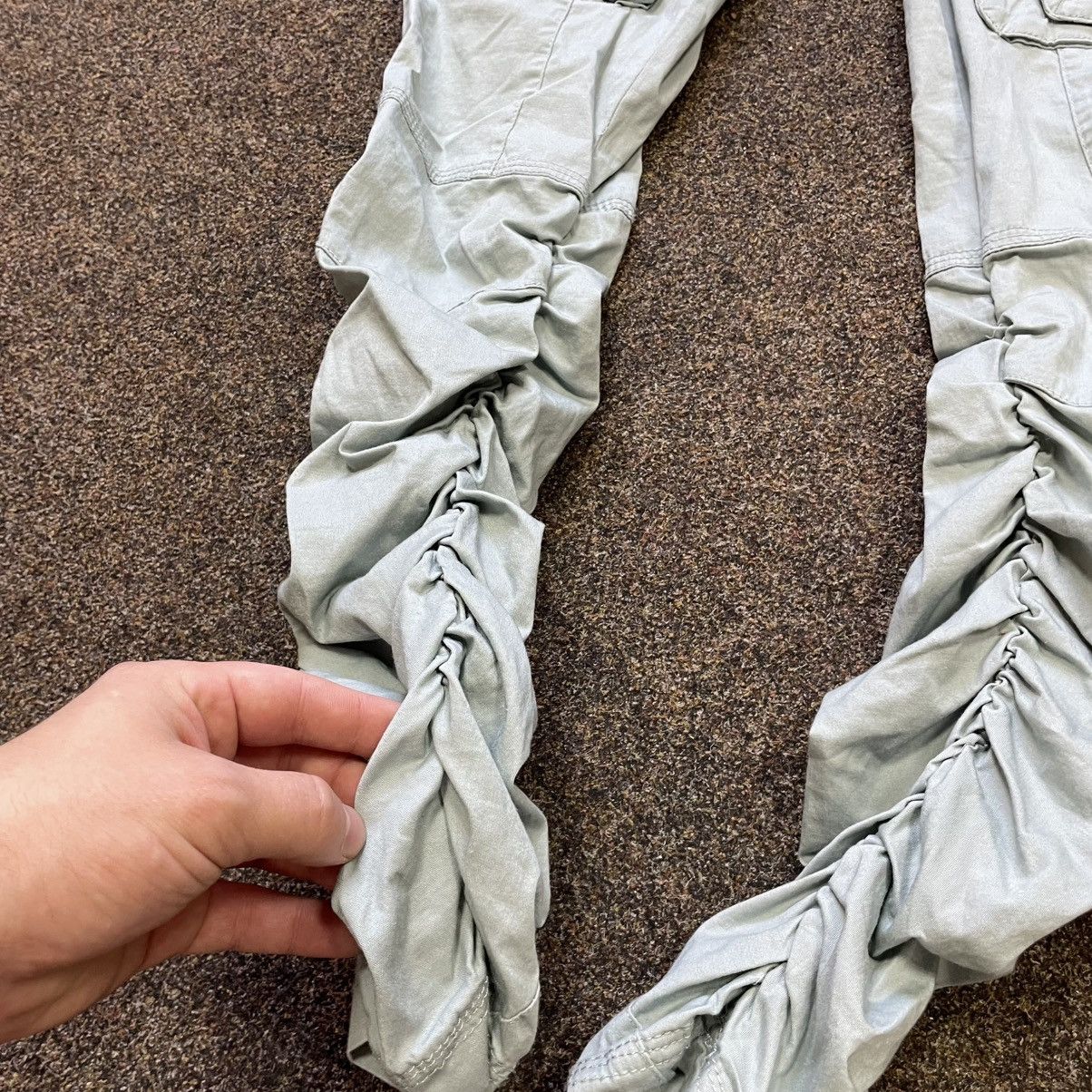 Vintage Y2K Baggy Wide Leg Distressed Cargo Pants Streetwear Logo Size 32" / US 10 / IT 46 - 6 Thumbnail
