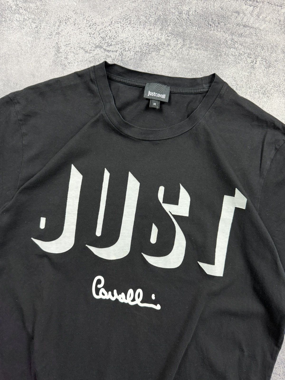 Roberto Cavalli Roberto Just Cavalli T-Shirt Big Logo Black Tee Y2K Hype Size US M / EU 48-50 / 2 - 8 Thumbnail